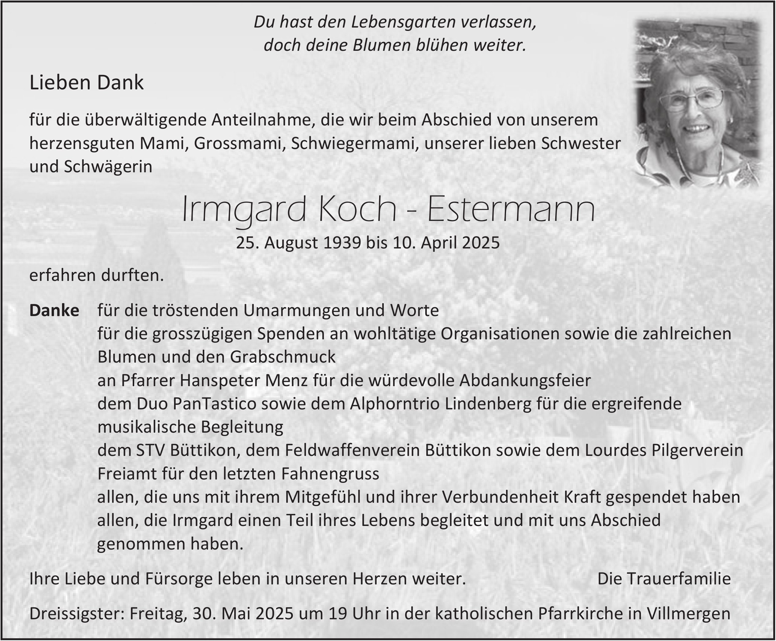 Irmgard Koch - Estermann, im Mai 2025 / DS