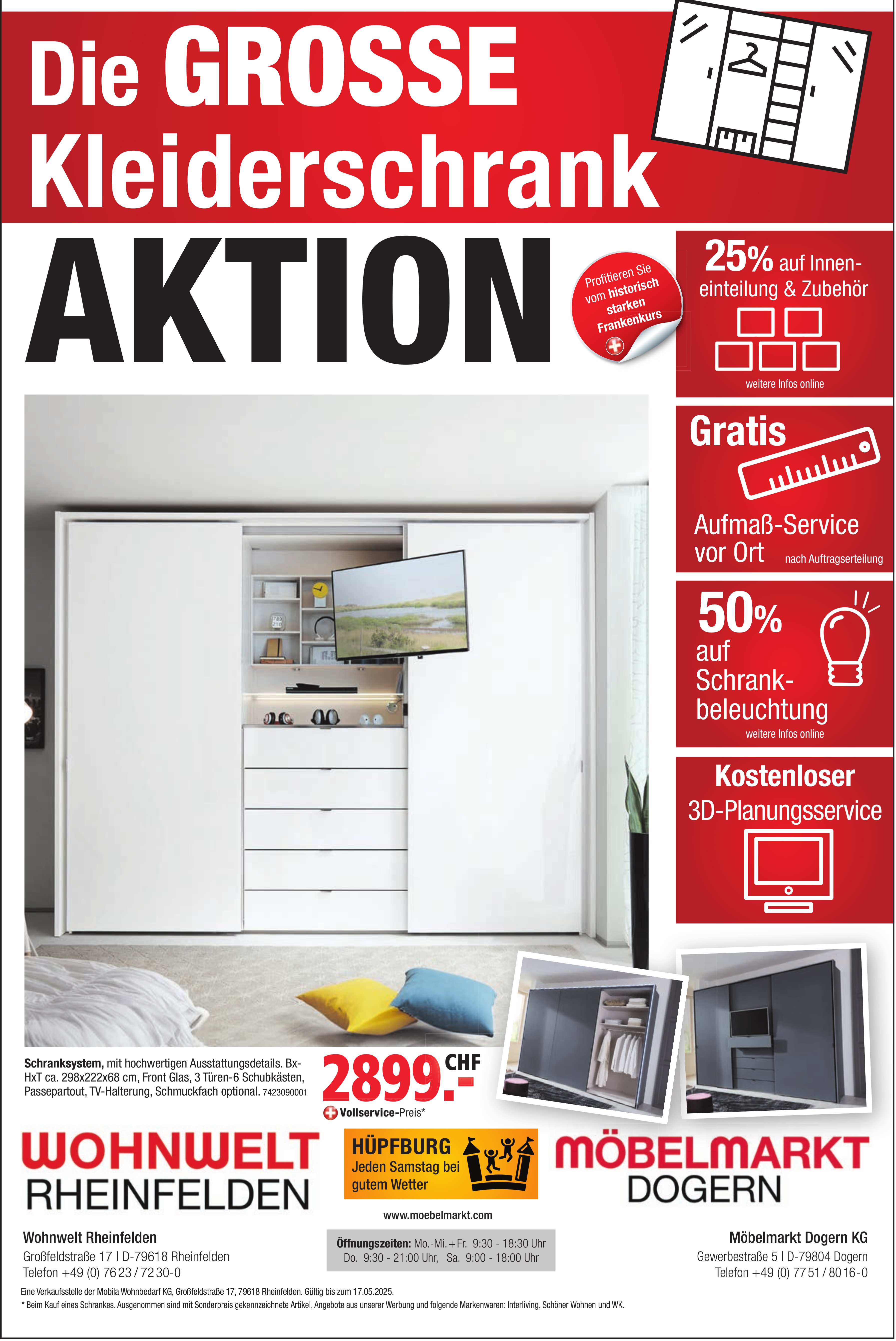 Möbelmarkt,  Rheinfelden - Die grosse Kleiderschrank-Aktion