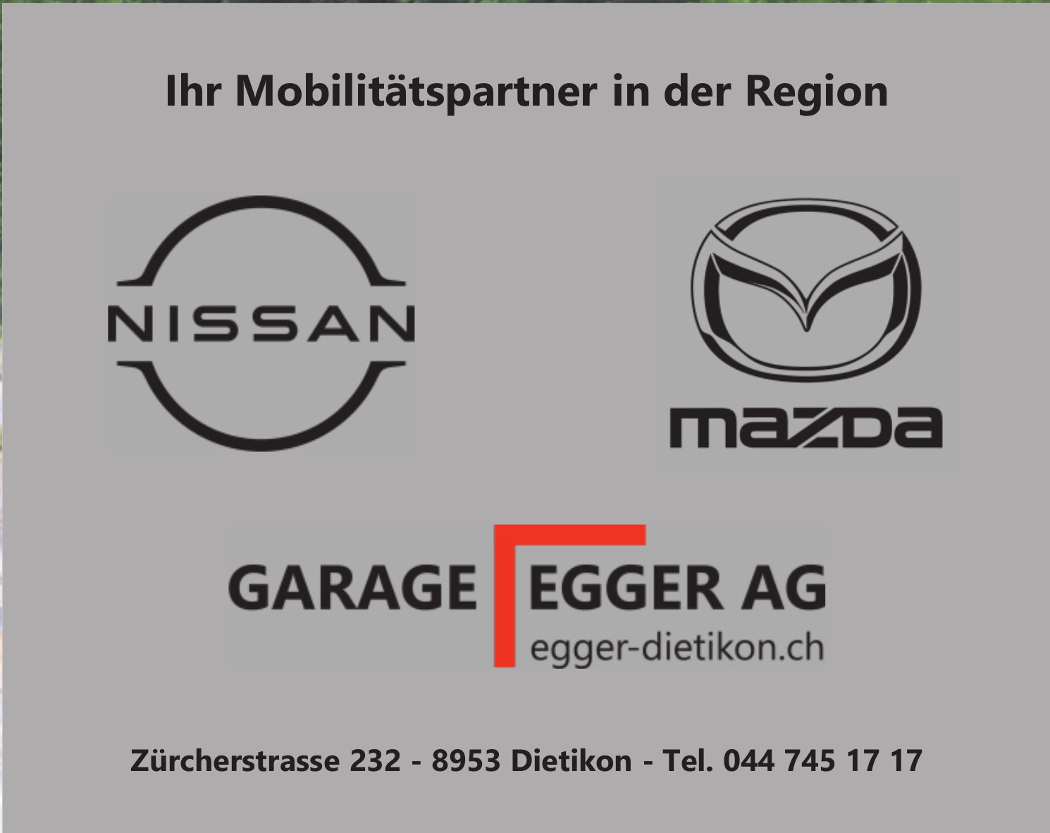 GARAGE EGGER AG, Dietikon - Ihr Mobilitätspartner in der Region