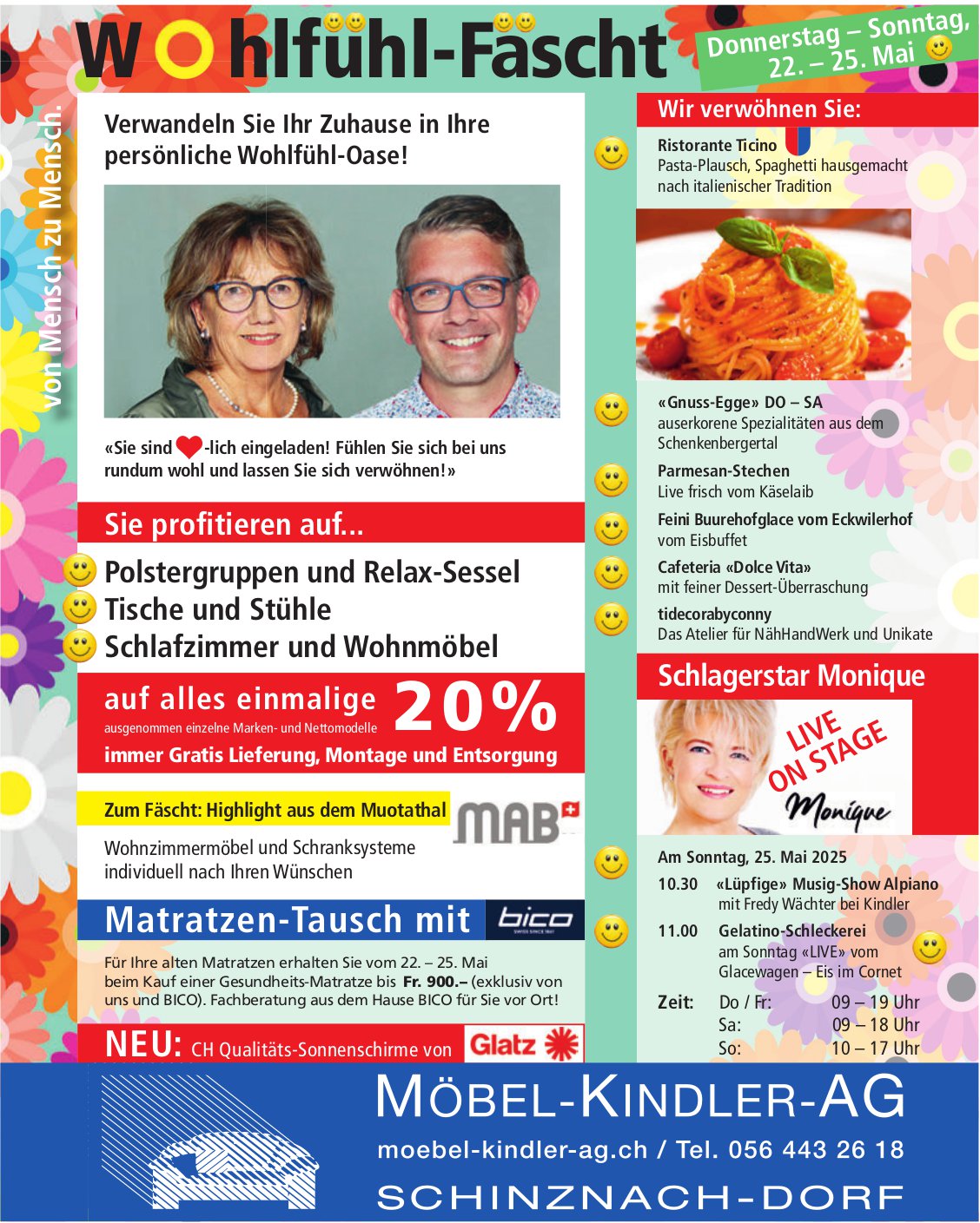 Wohlfühl-Fäscht, 25. Mai, Muotathal