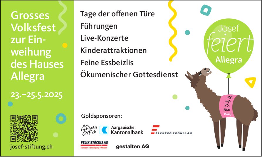 Grosses Volksfest zur Einweihung des Hauses Allegra, 23.-25.5.
