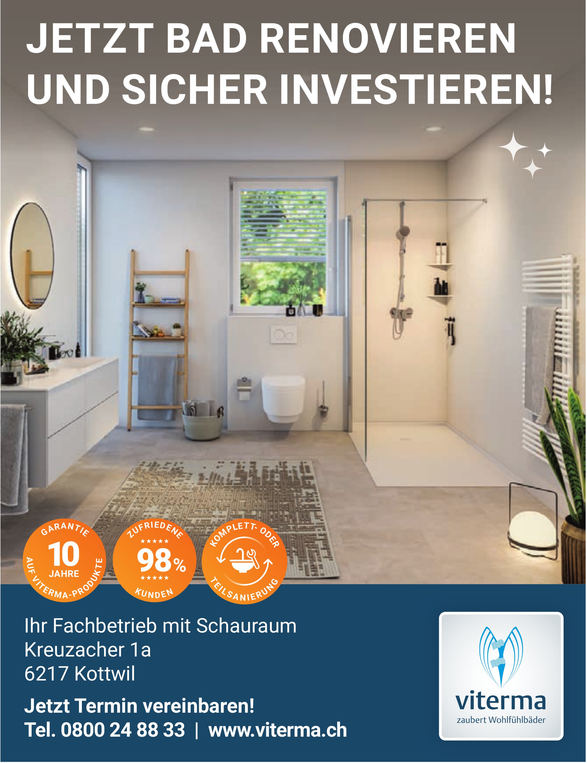 Viterma, Kottwil - JETZT BAD RENOVIEREN UND SICHER INVESTIEREN!