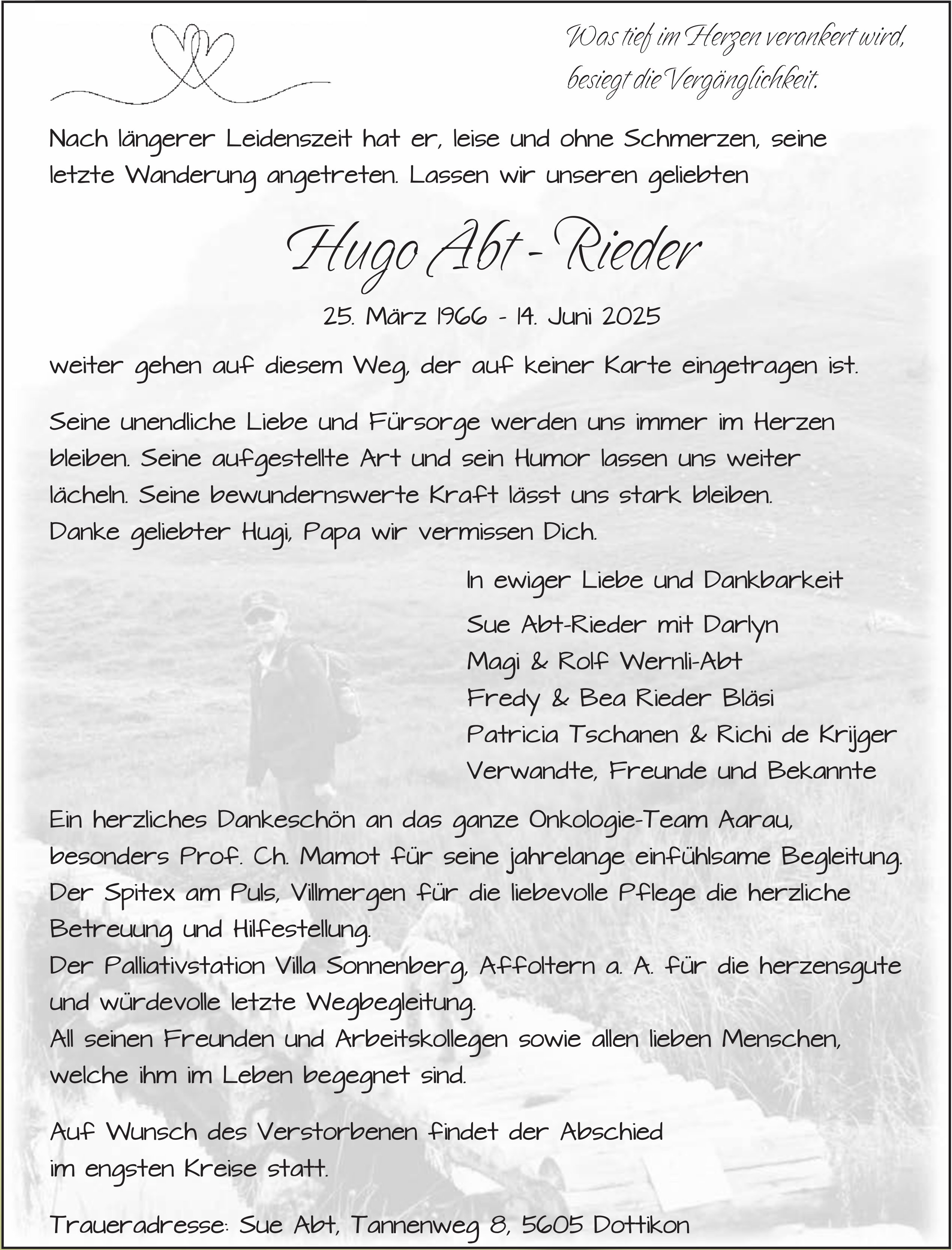 Hugo Abt - Rieder, Juni 2025 / TA