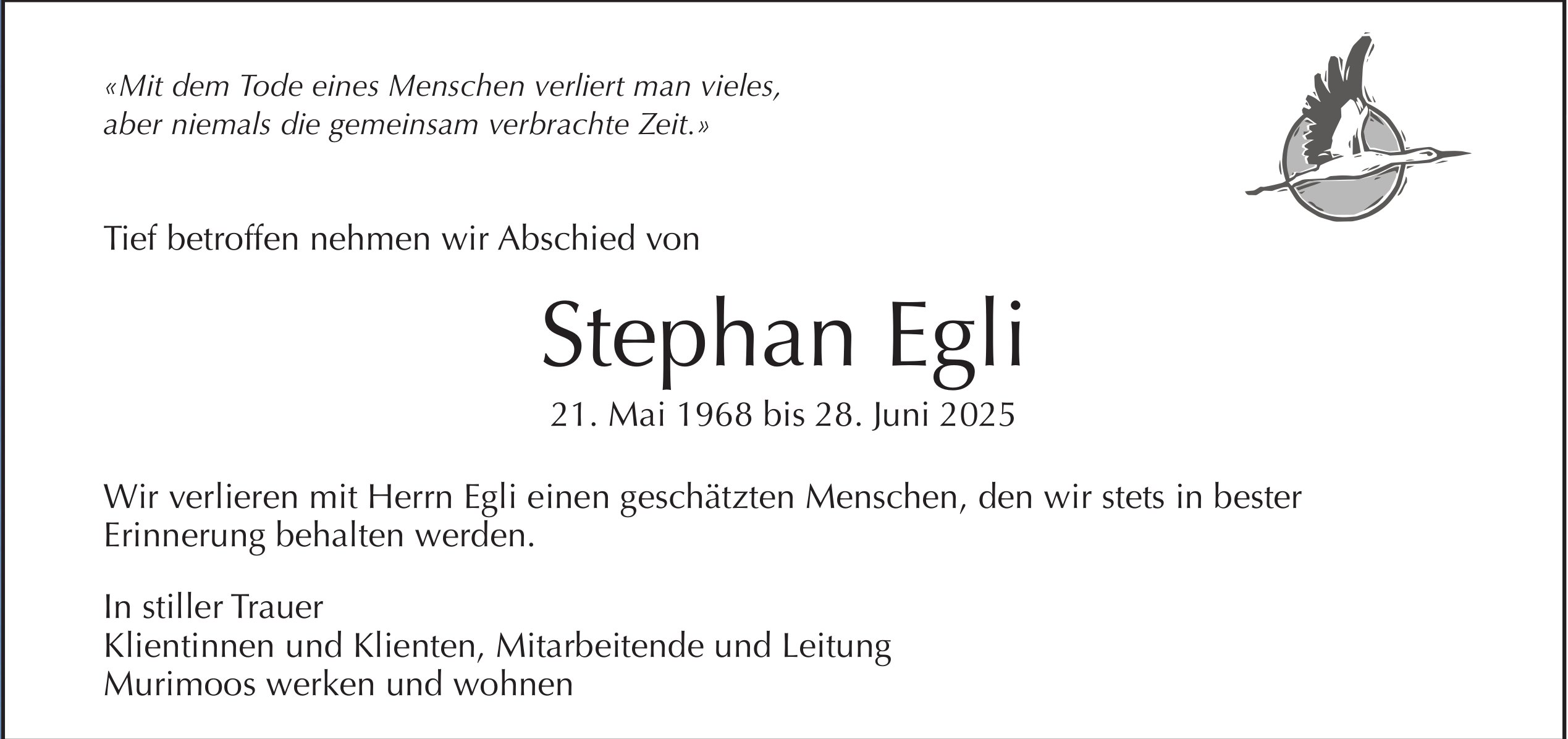 Stephan Egli, Juni 2025 / TA