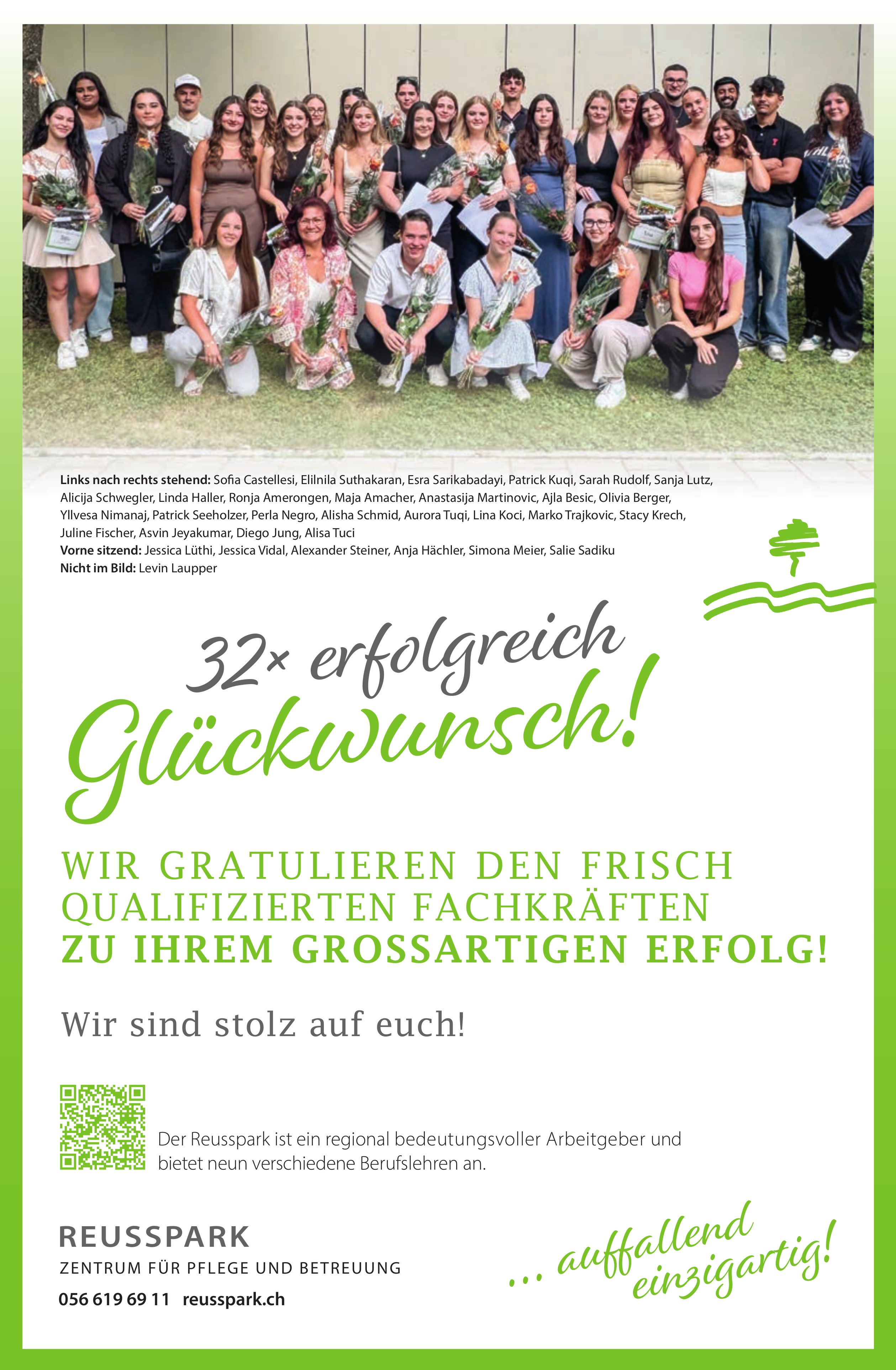 Reusspark, 32x erfolgreich - Glückwunsch!