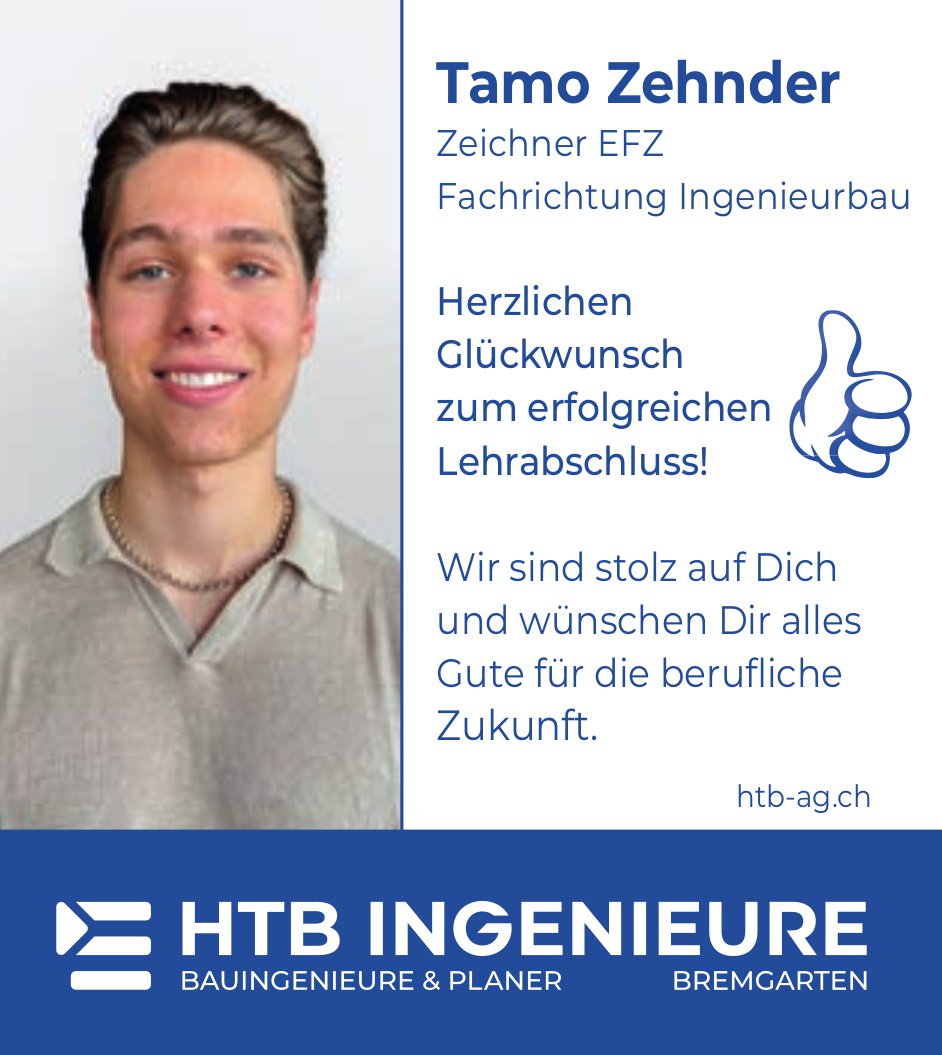 HTB Ingenieure, Herzlichen Glückwunsch zum erfolgreichen Lehrabschluss!