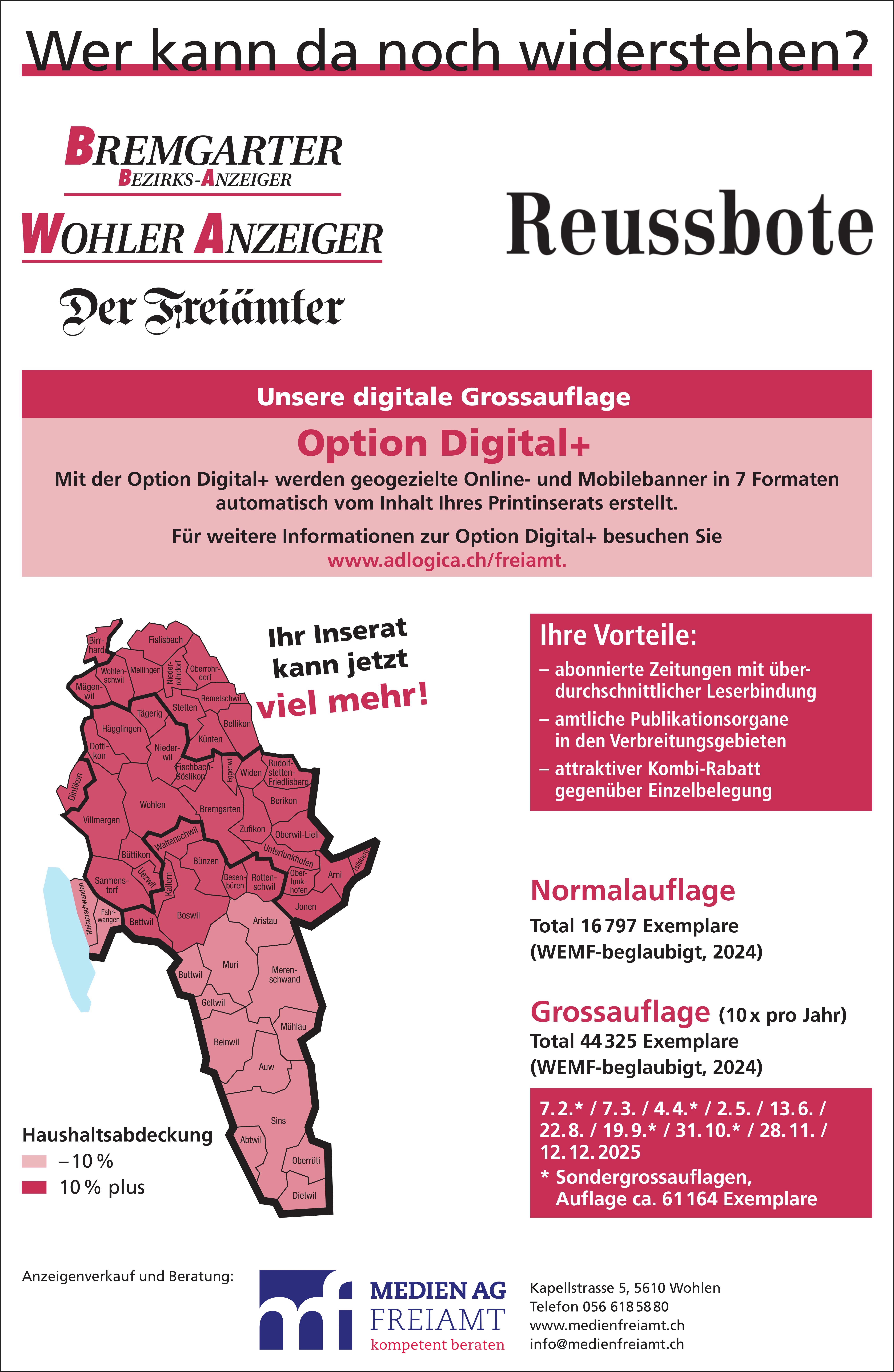 Medien AG Freiamt, Wohlen - Wer kann da noch widerstehen?