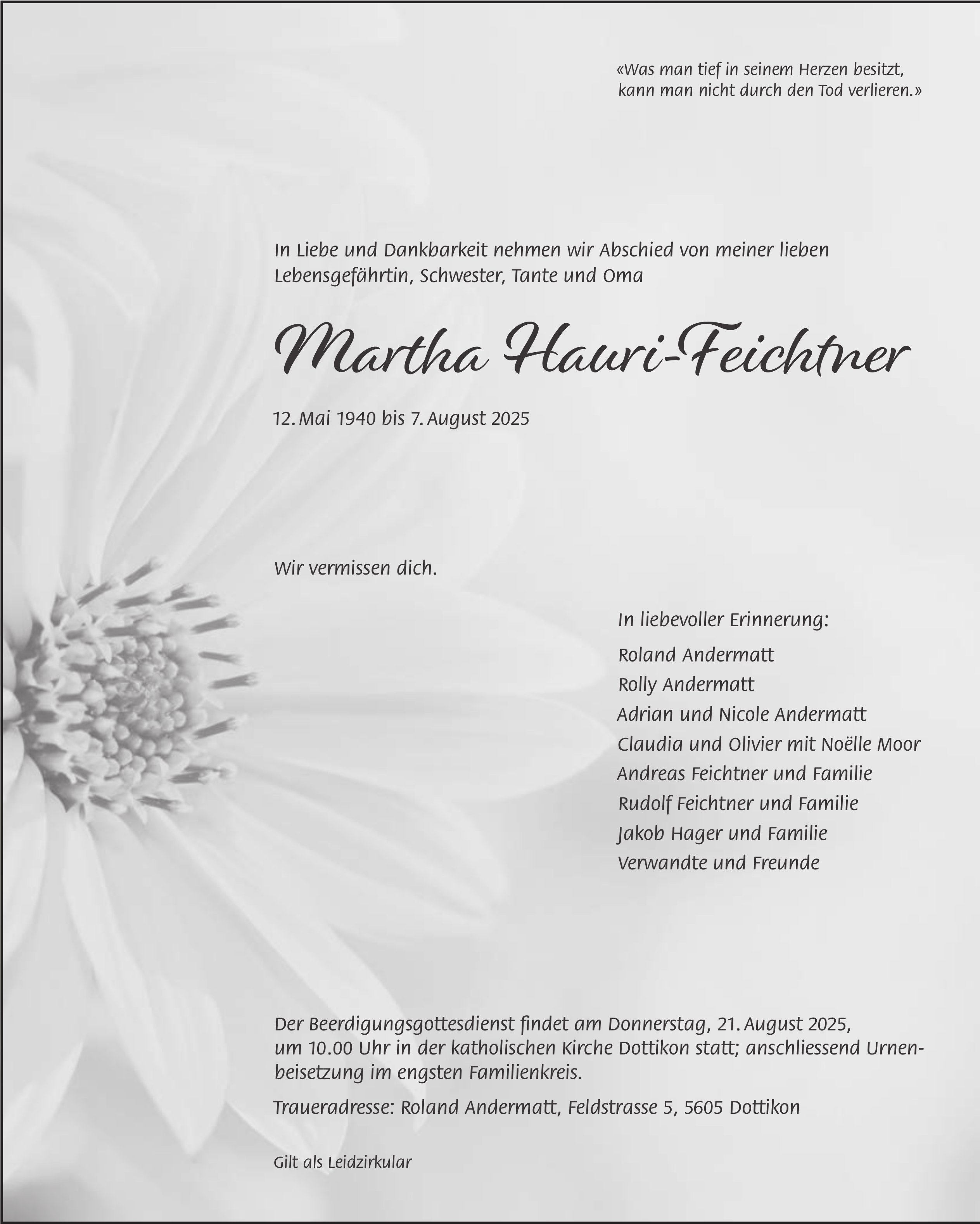 Martha Hauri-Feichtner, August 2025 / TA