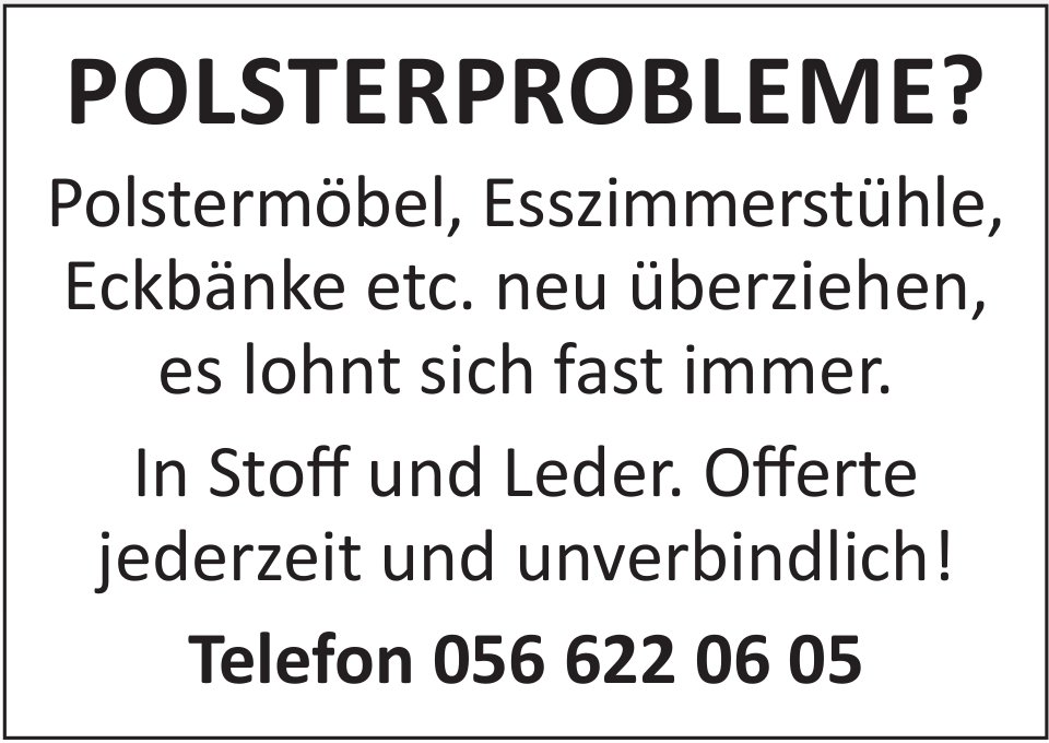 Polsterprobleme?