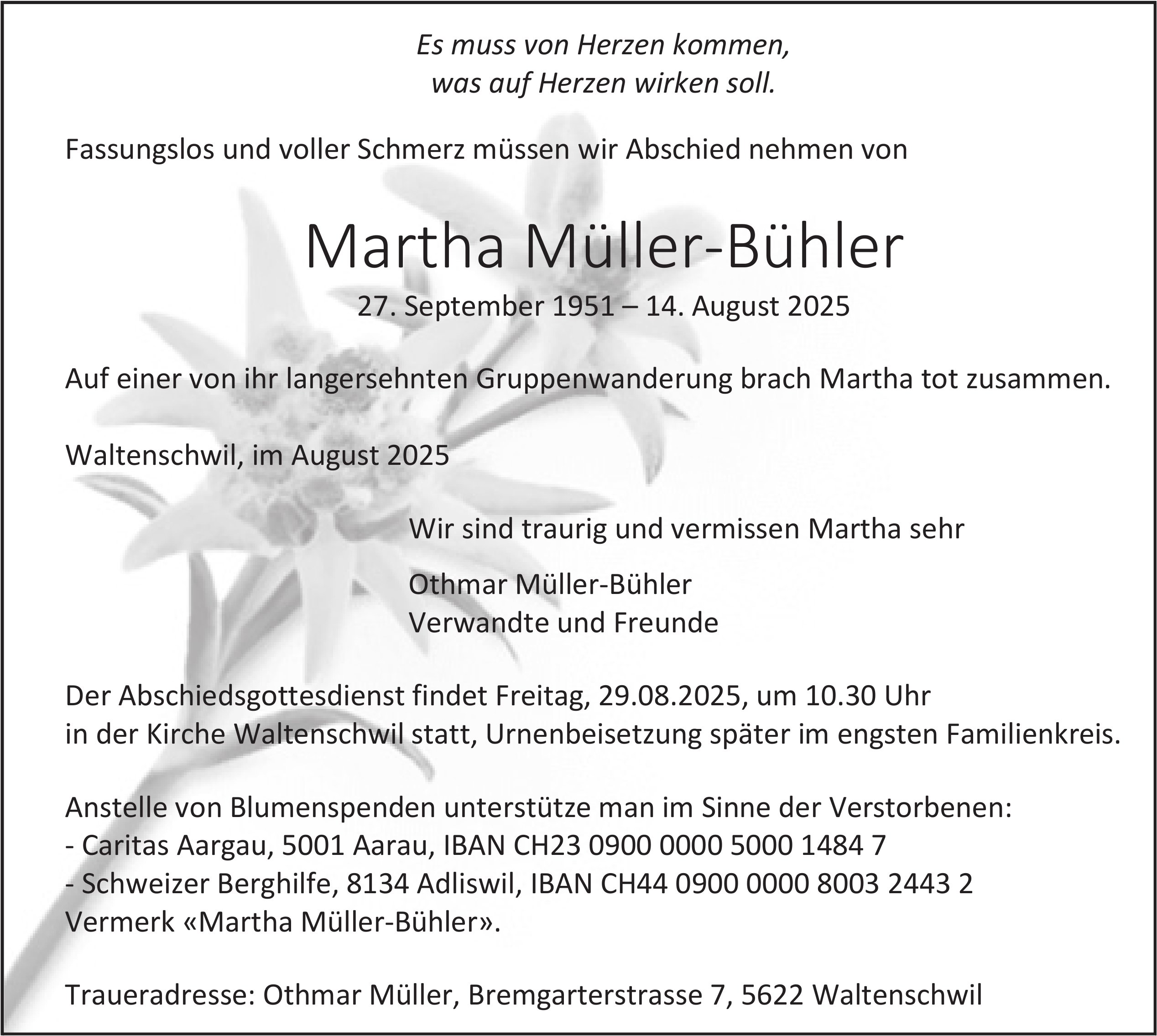 Martha Müller-Bühler, August 2025 / TA