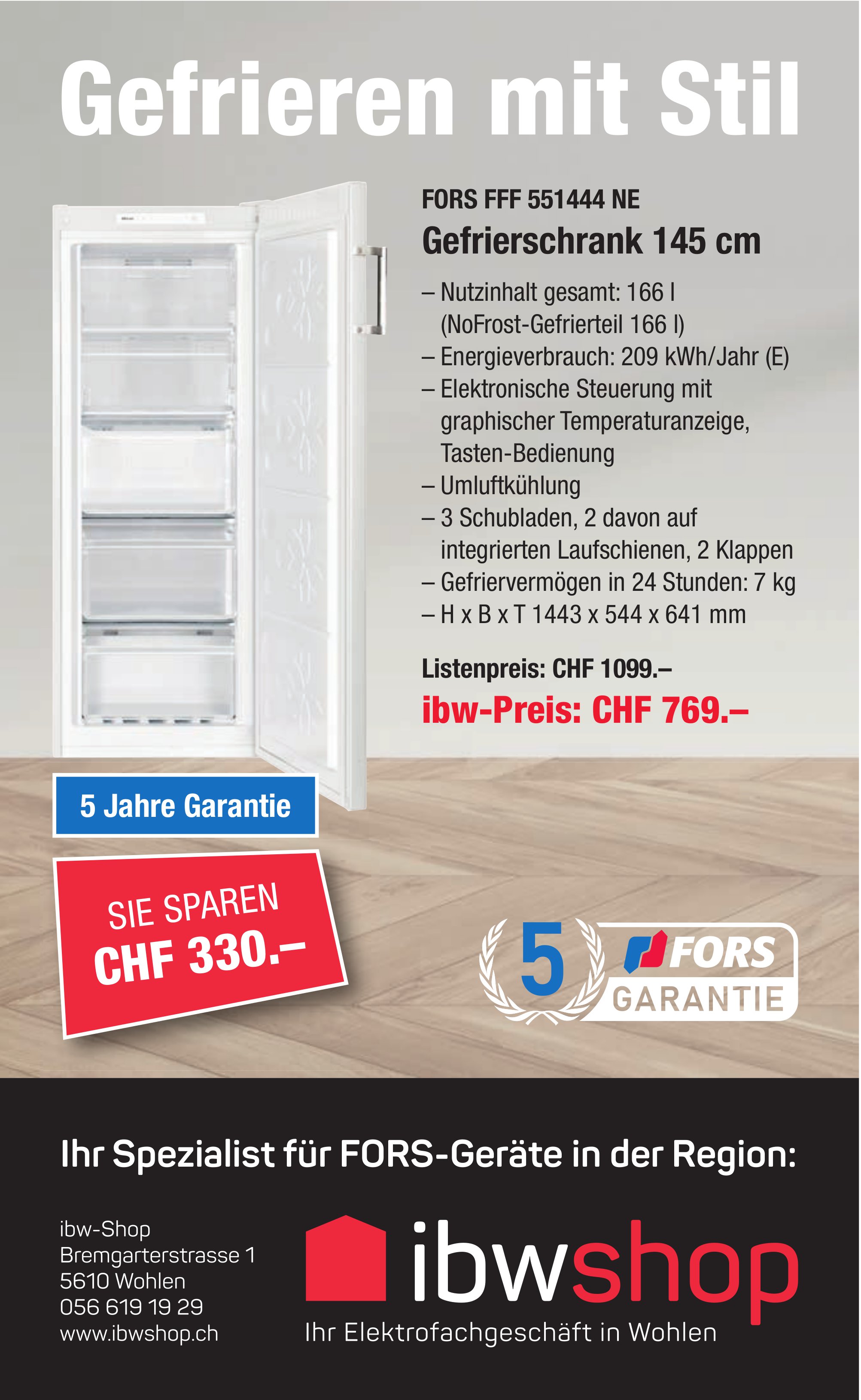 Ibw-Shop, Wohlen - Gefrieren mit Stil