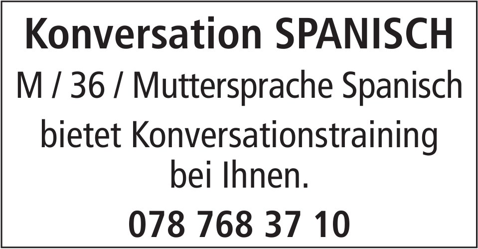 Konversation Spanisch - Konversationstraining