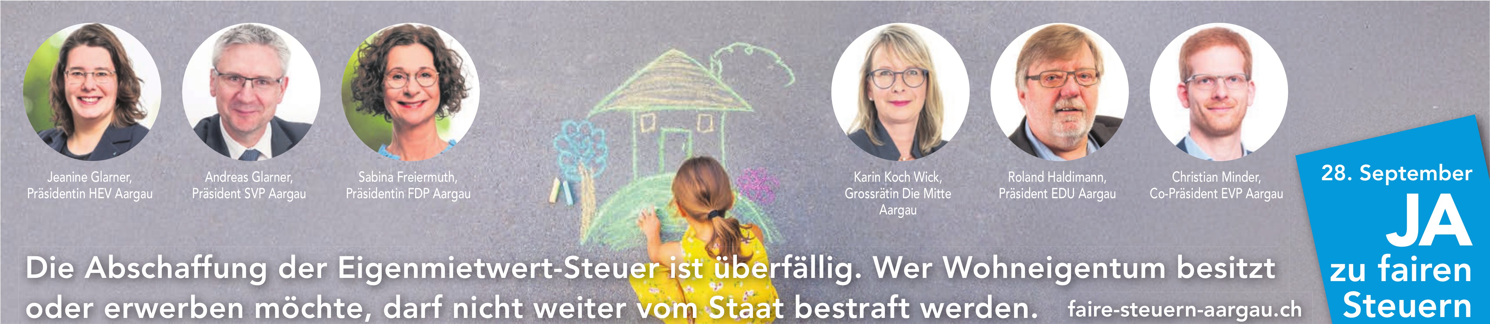 Faire Steuern Aargau - JA zu fairen Steuern