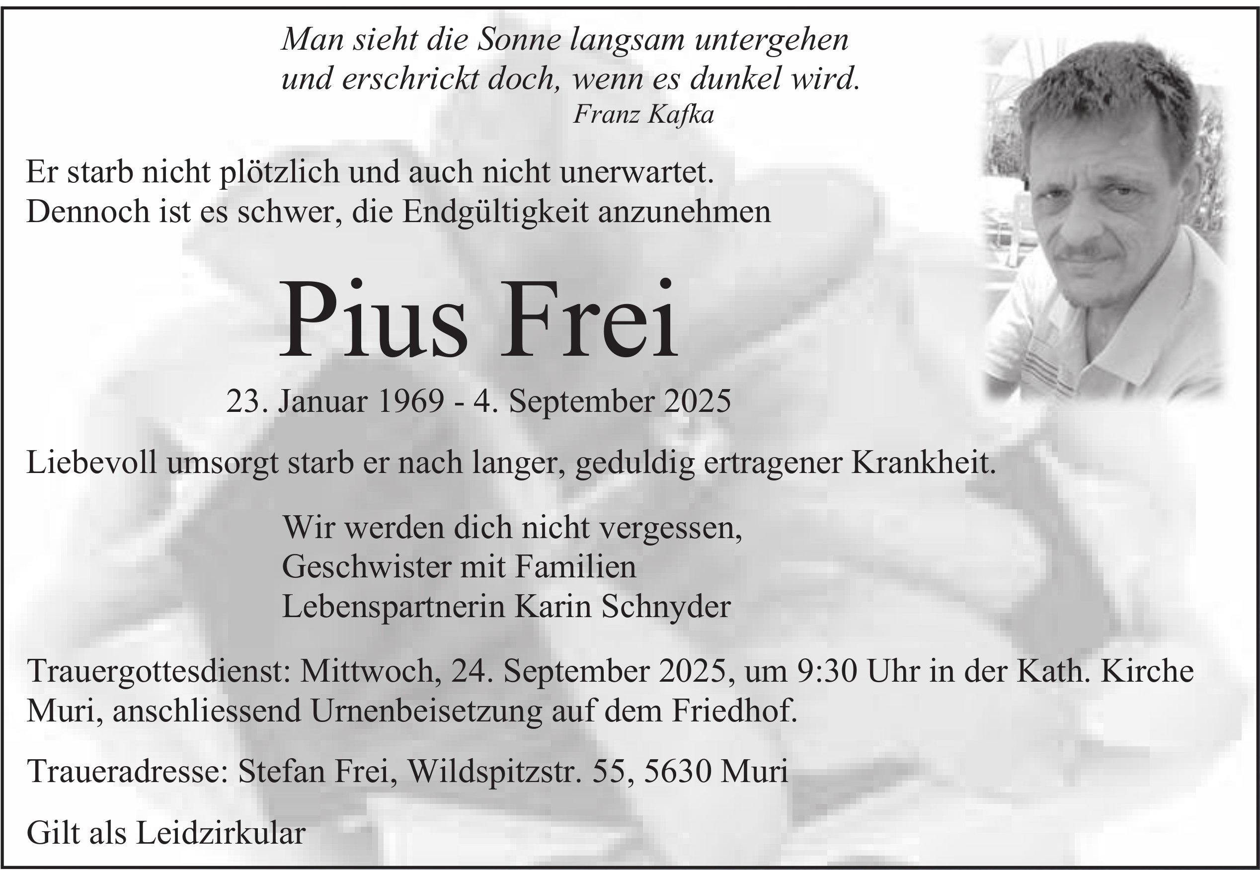 Pius Frei, September 2025 / TA