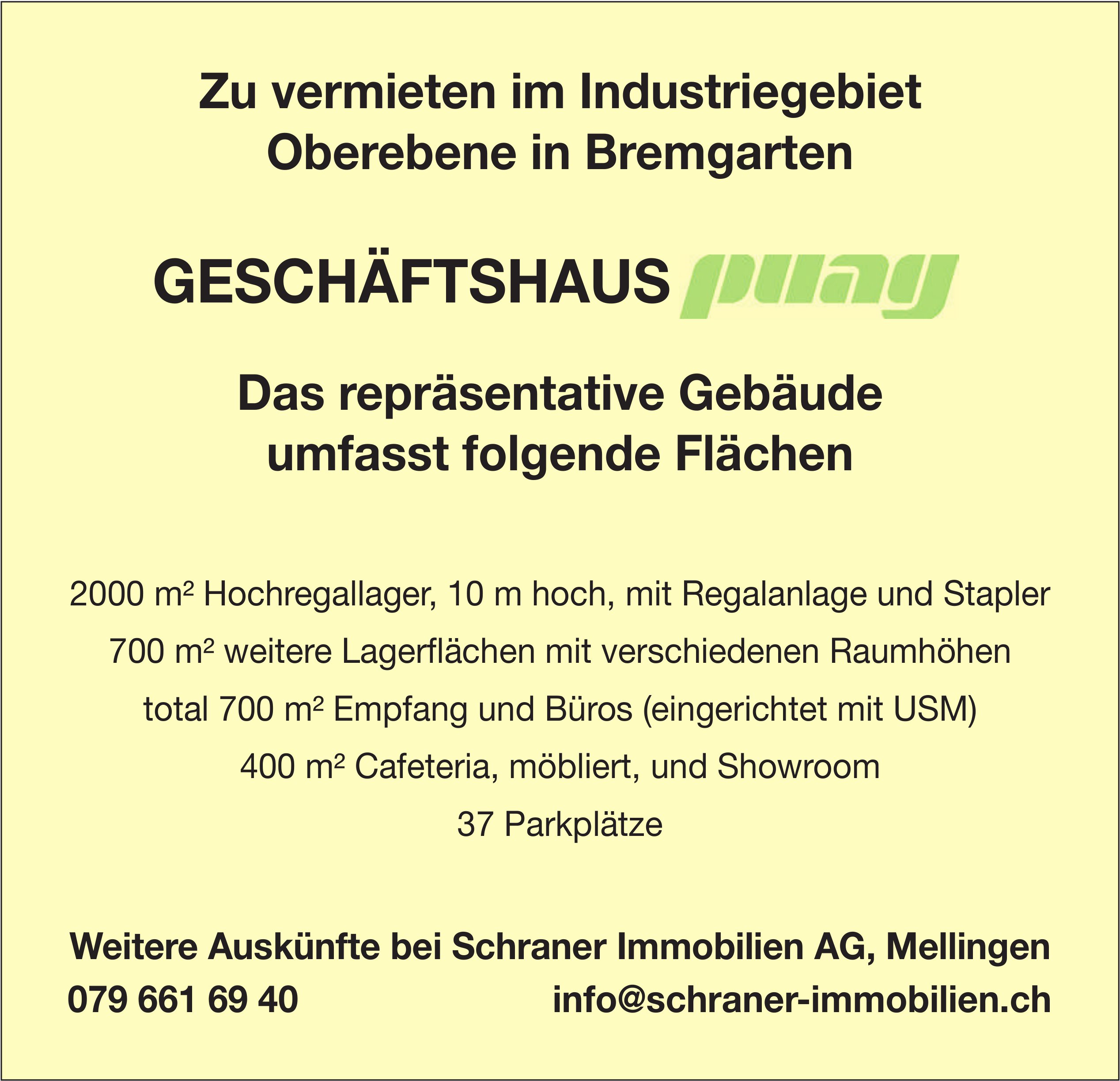 2000 m² Hochregallager,, Bremgarten, zu vermieten