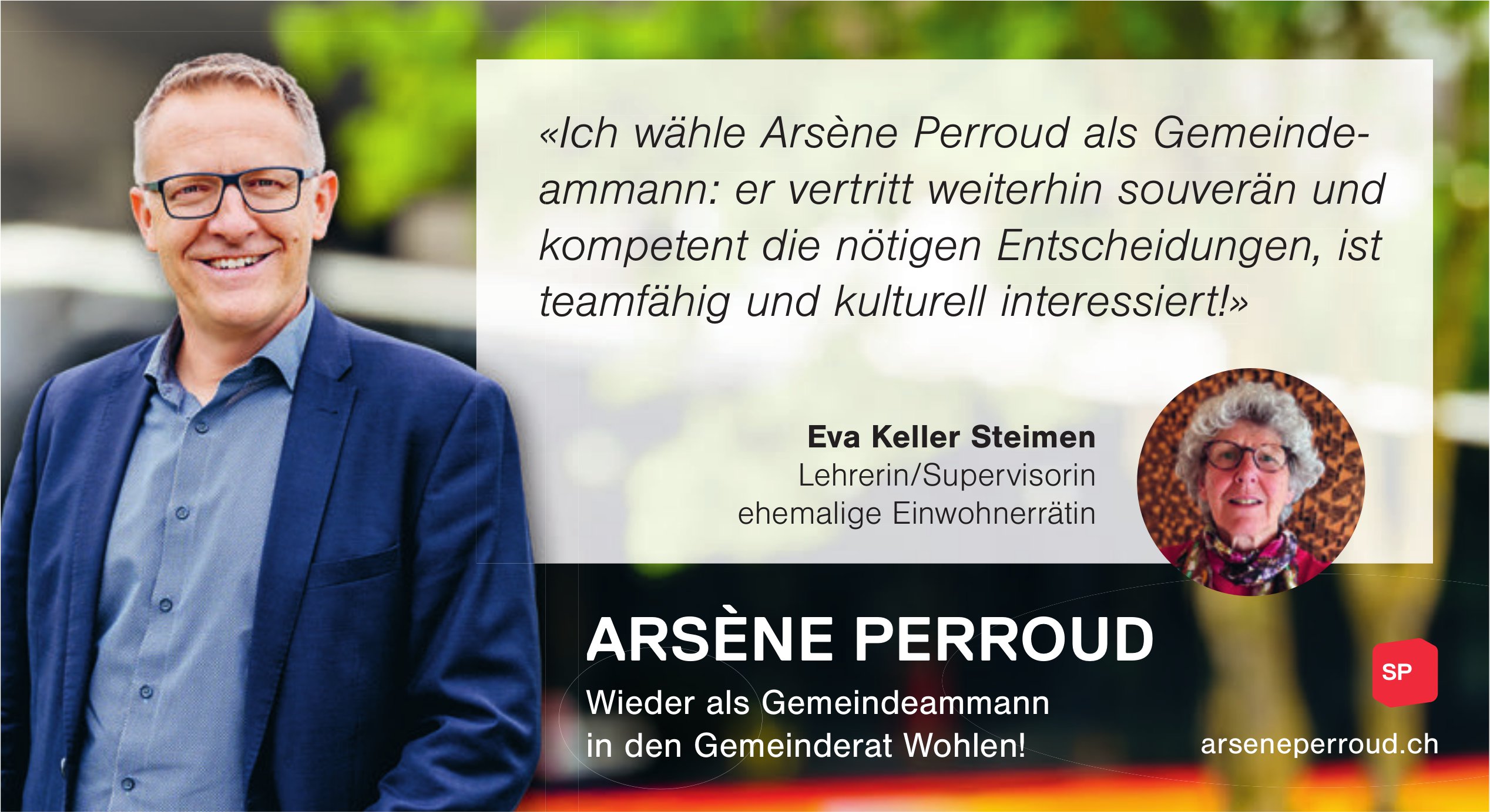 Arsene Perroud wieder als Gemeindeammann in den Gemeinderat Wohlen!