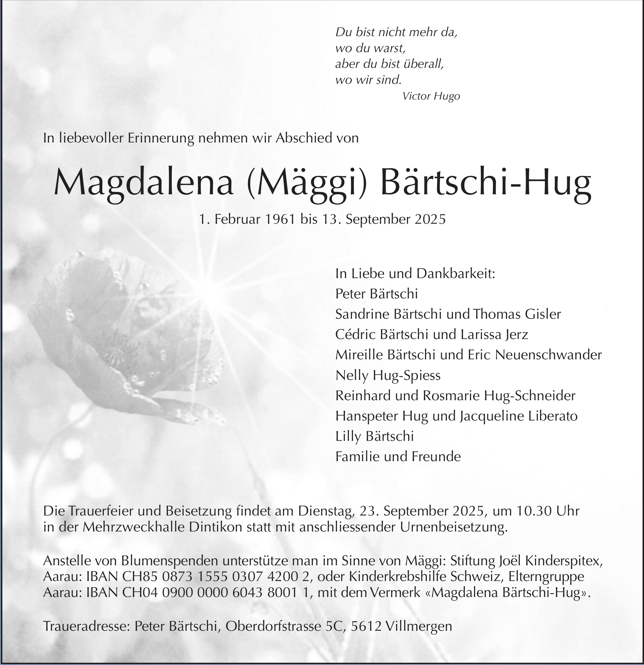 Magdalena (Mäggi) Bärtschi-Hug, September 2025 / TA