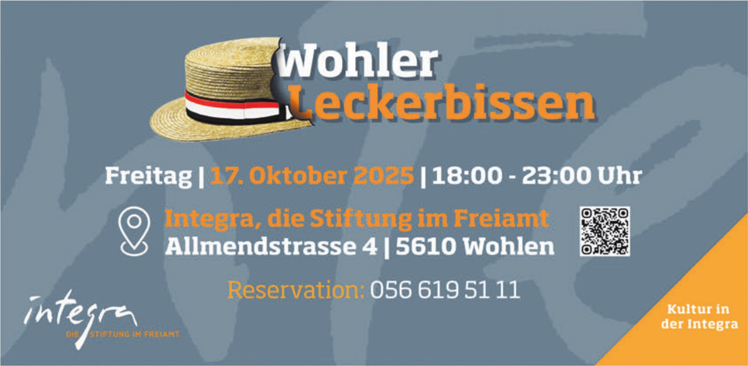 Wohler Leckerbissen, 17. Oktober - Integra, die Stiftung im Freiamt
