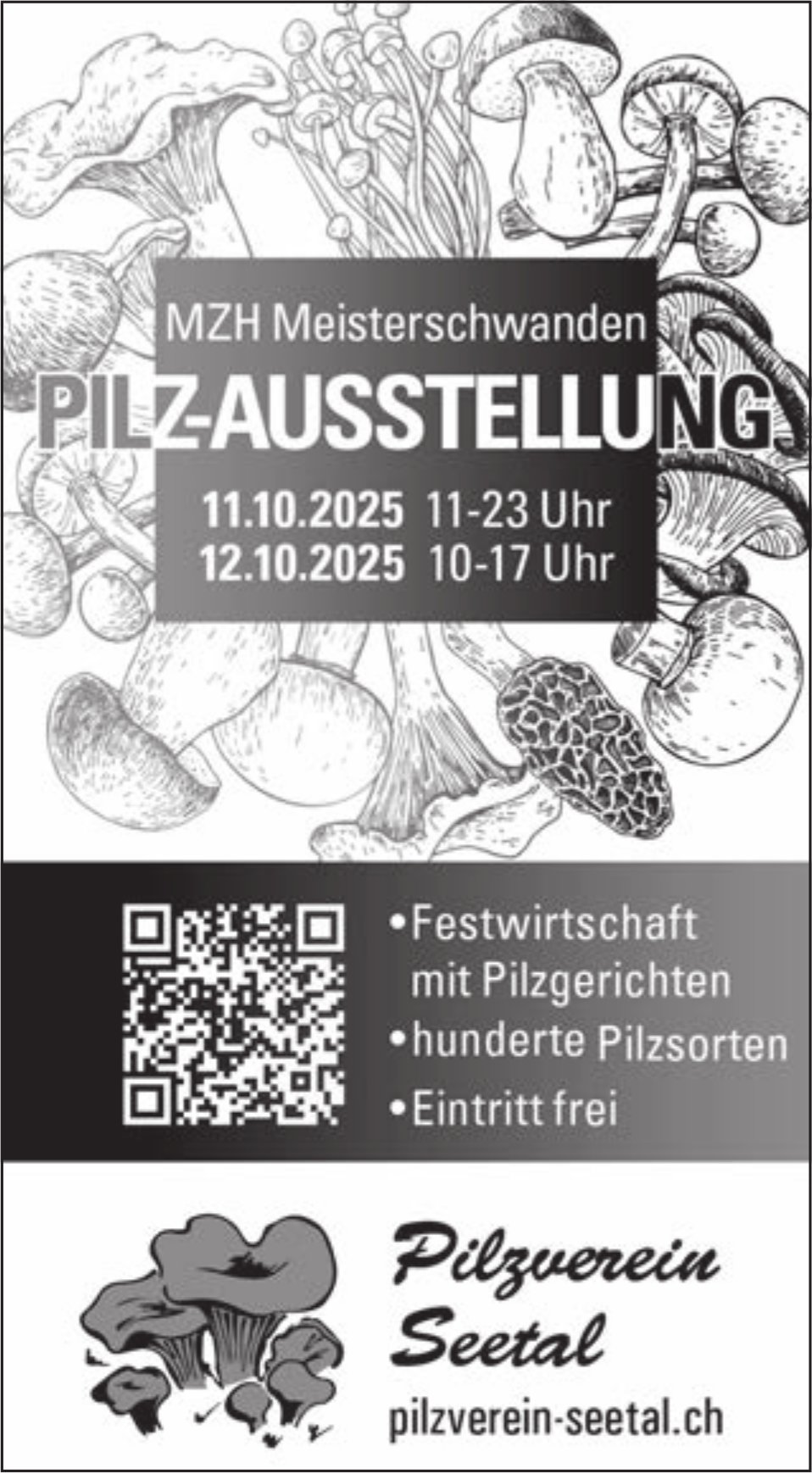 Pilz-Ausstellung Pilzverein Seetal, 11. - 12. Oktober, MZH Meisterschwanden