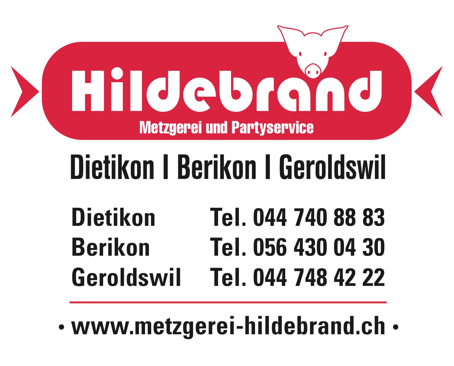 Hildebrand Metzgerei und Partyservice, Dietikon | Berikon | Geroldswil