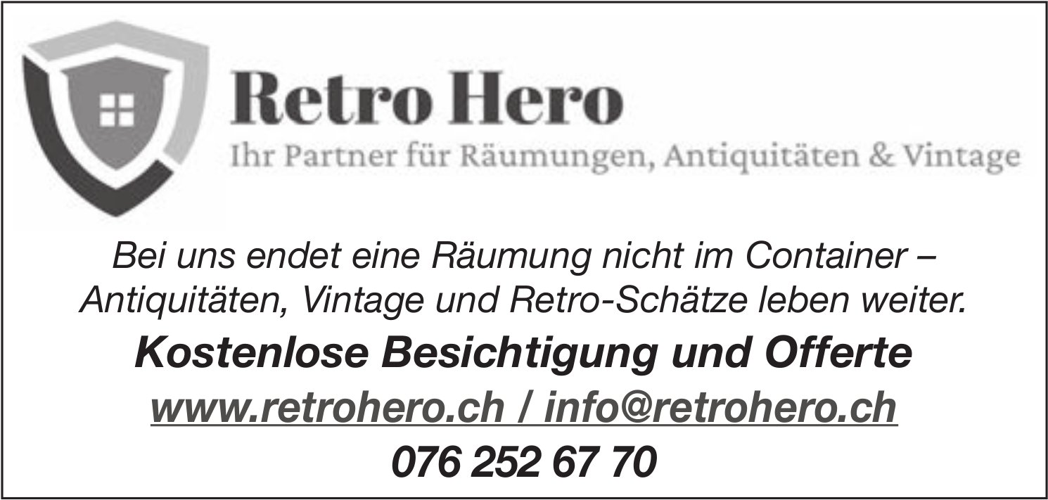 Retro Hero, Ihr Partner für Räumungen, Antiquitäten & Vintage