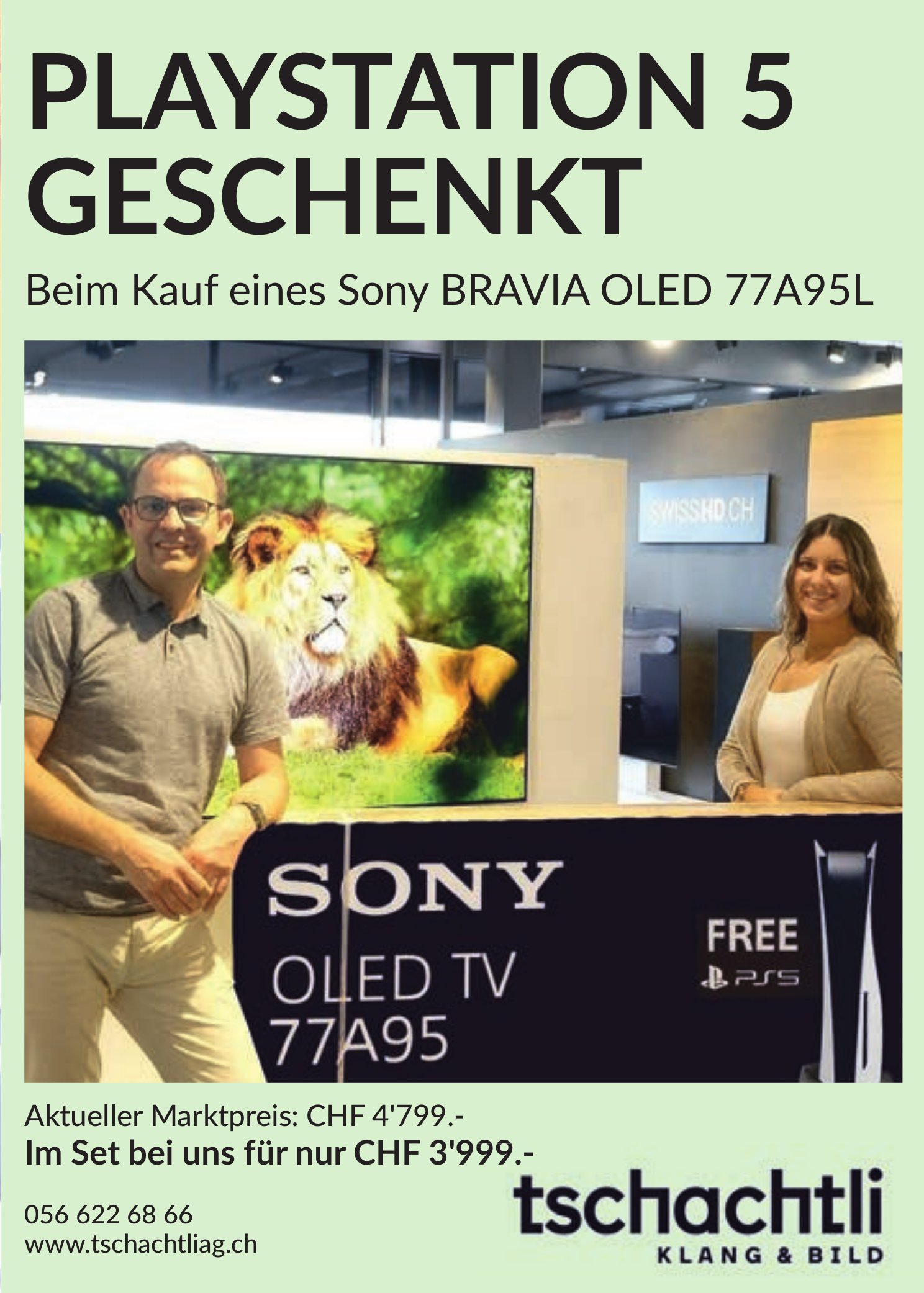 Tschachtli AG, PLAYSTATION 5 GESCHENKT