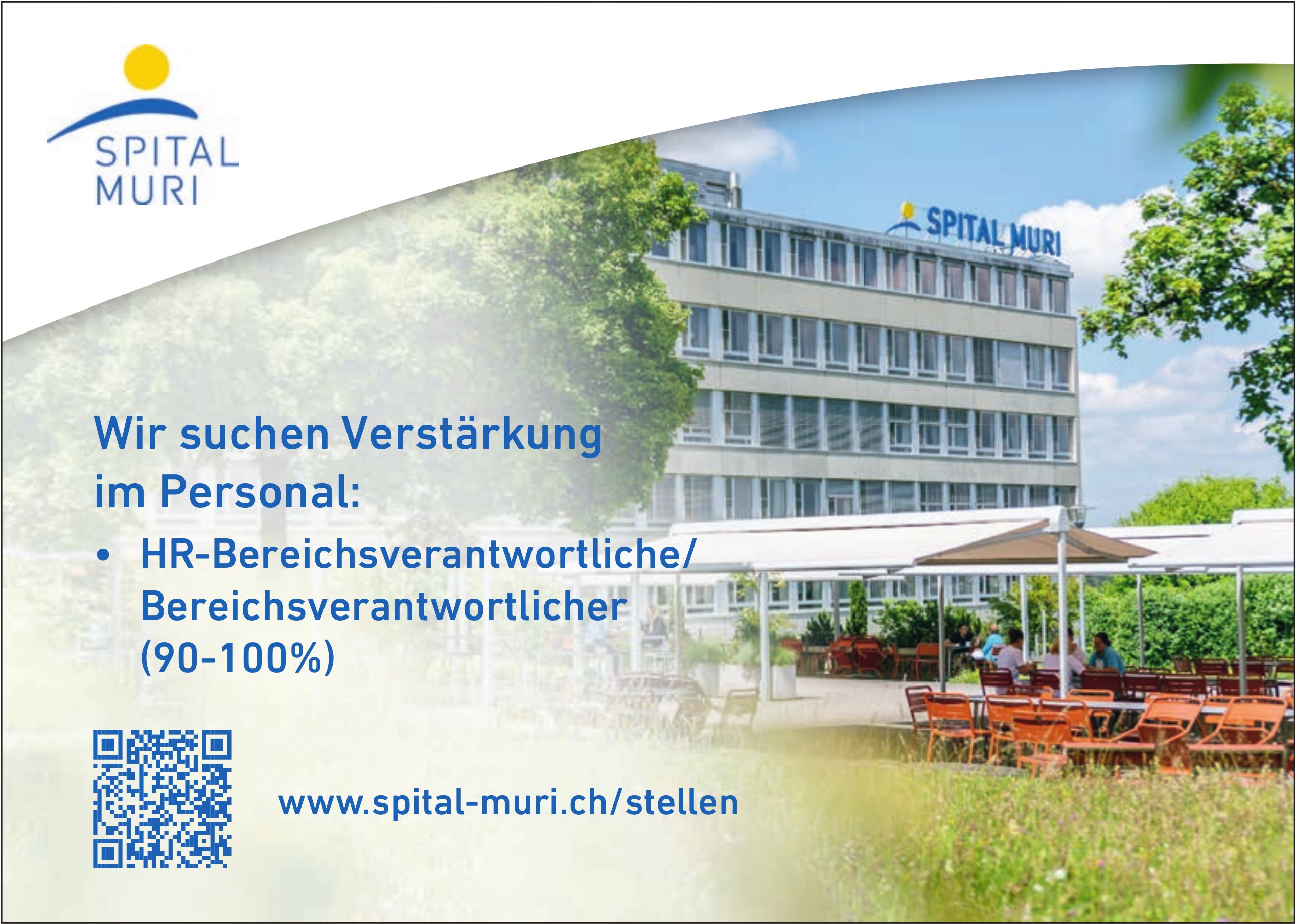 HR-Bereichsverantwortliche / Bereichsverantwortlicher (90-100%), Spital Muri, gesucht