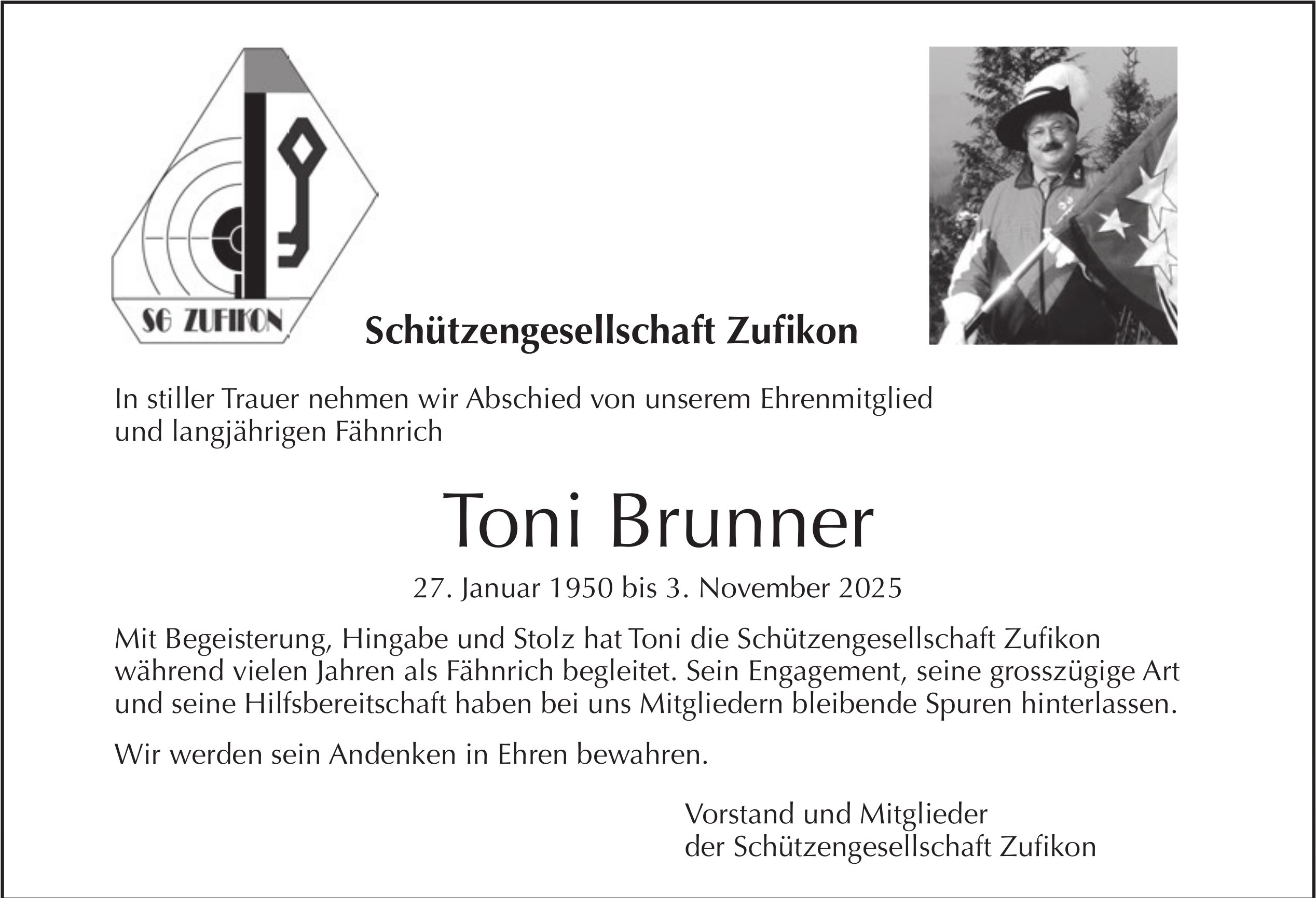 Toni Brunner, November 2025 / TA