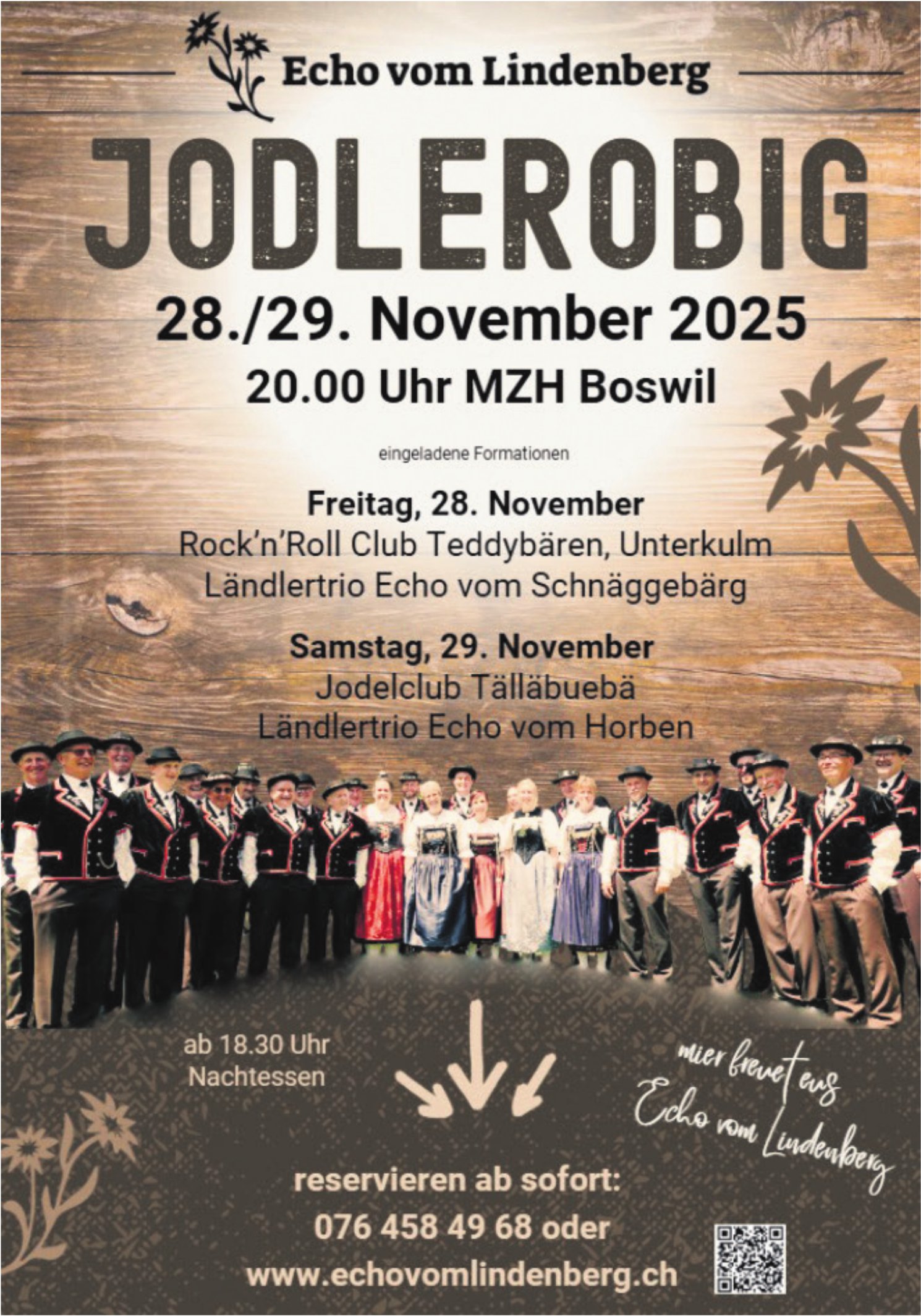 Echo vom Lindenberg - Jodlerobig, 28./29. November, MZH Boswil