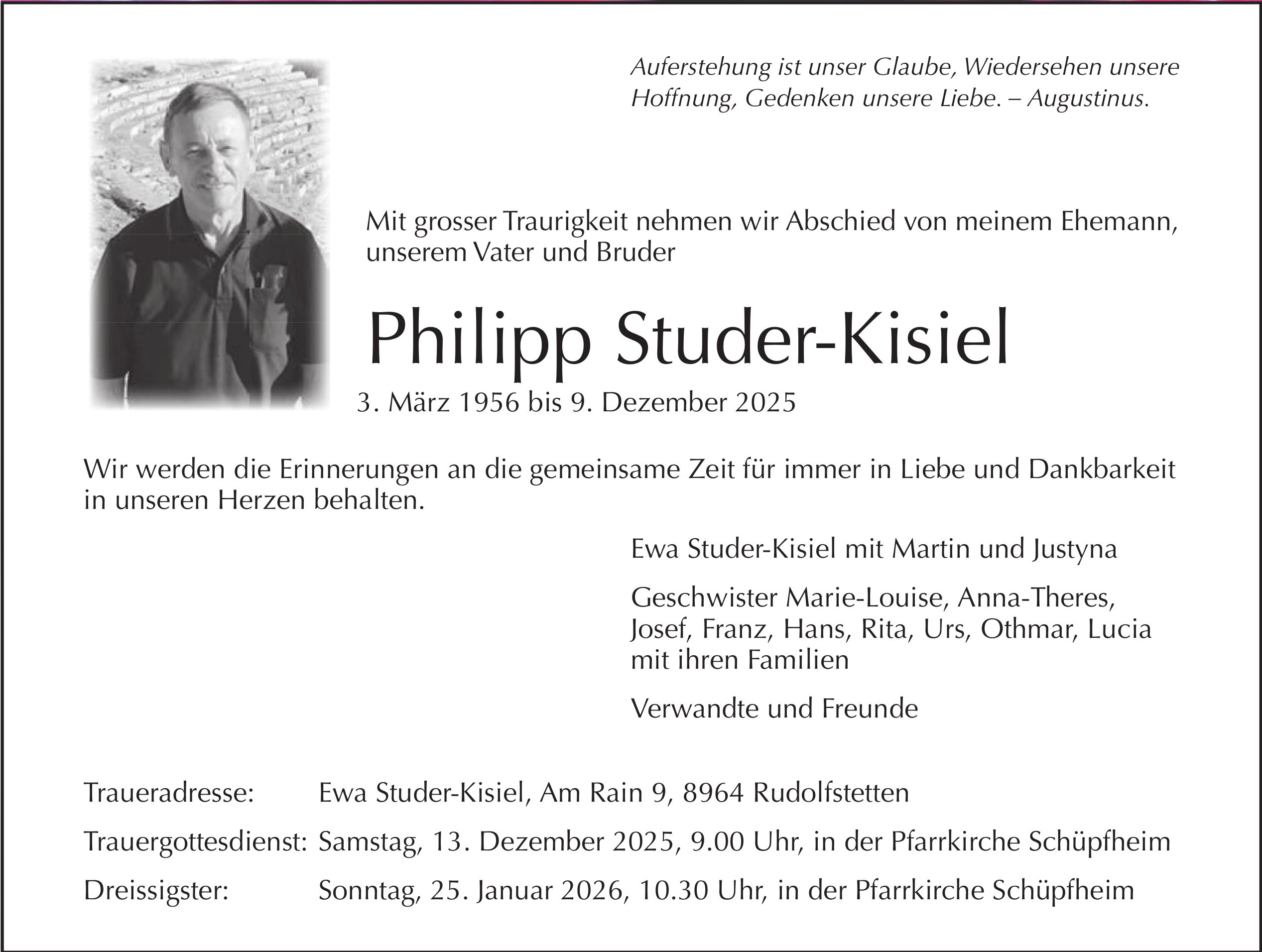 Philipp Studer-Kisiel, Dezember 2025 / TA