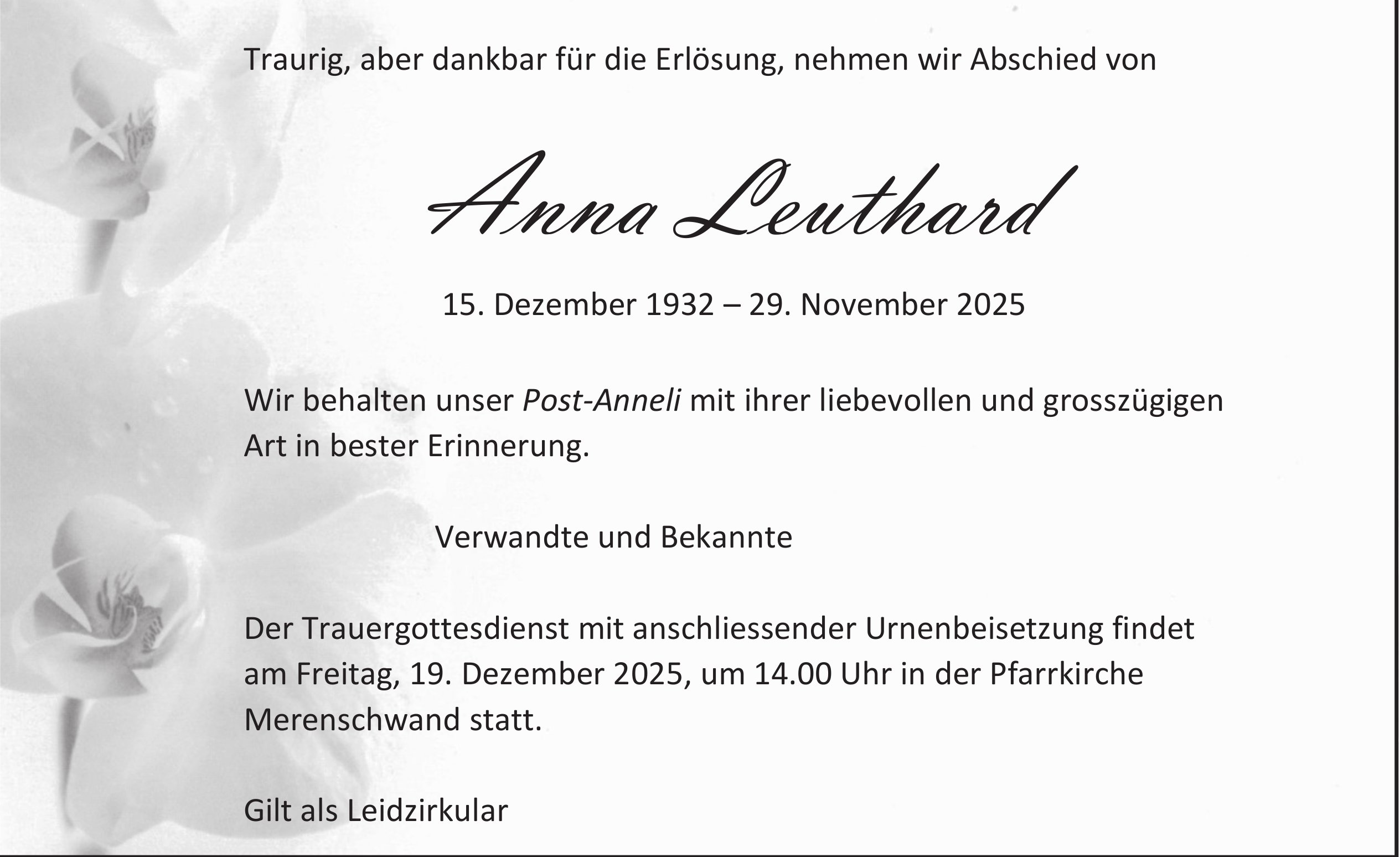 Anna Leuthard, November 2025 / TA