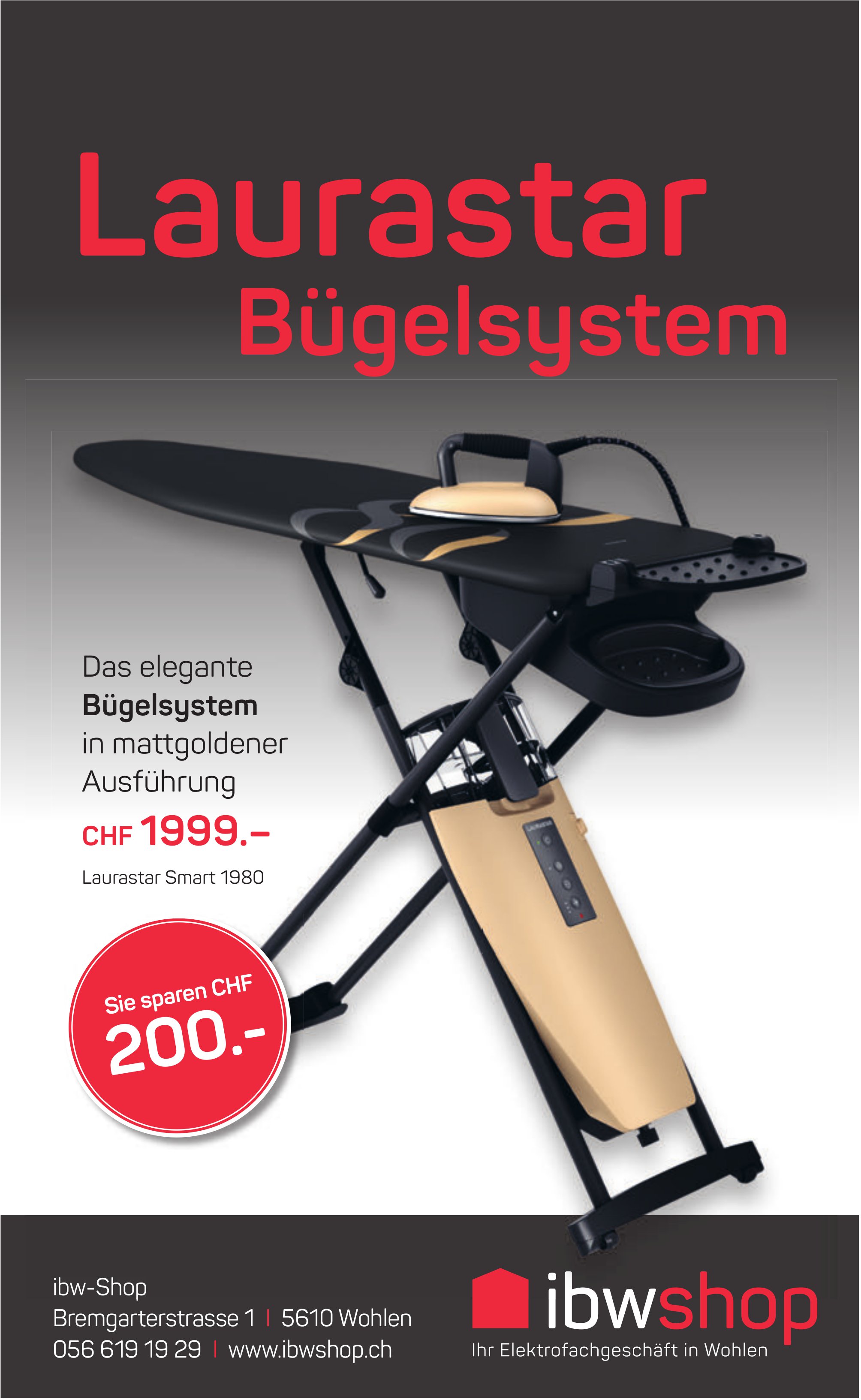 Ibw-Shop, Wohlen - Laurastar Bügelsystem