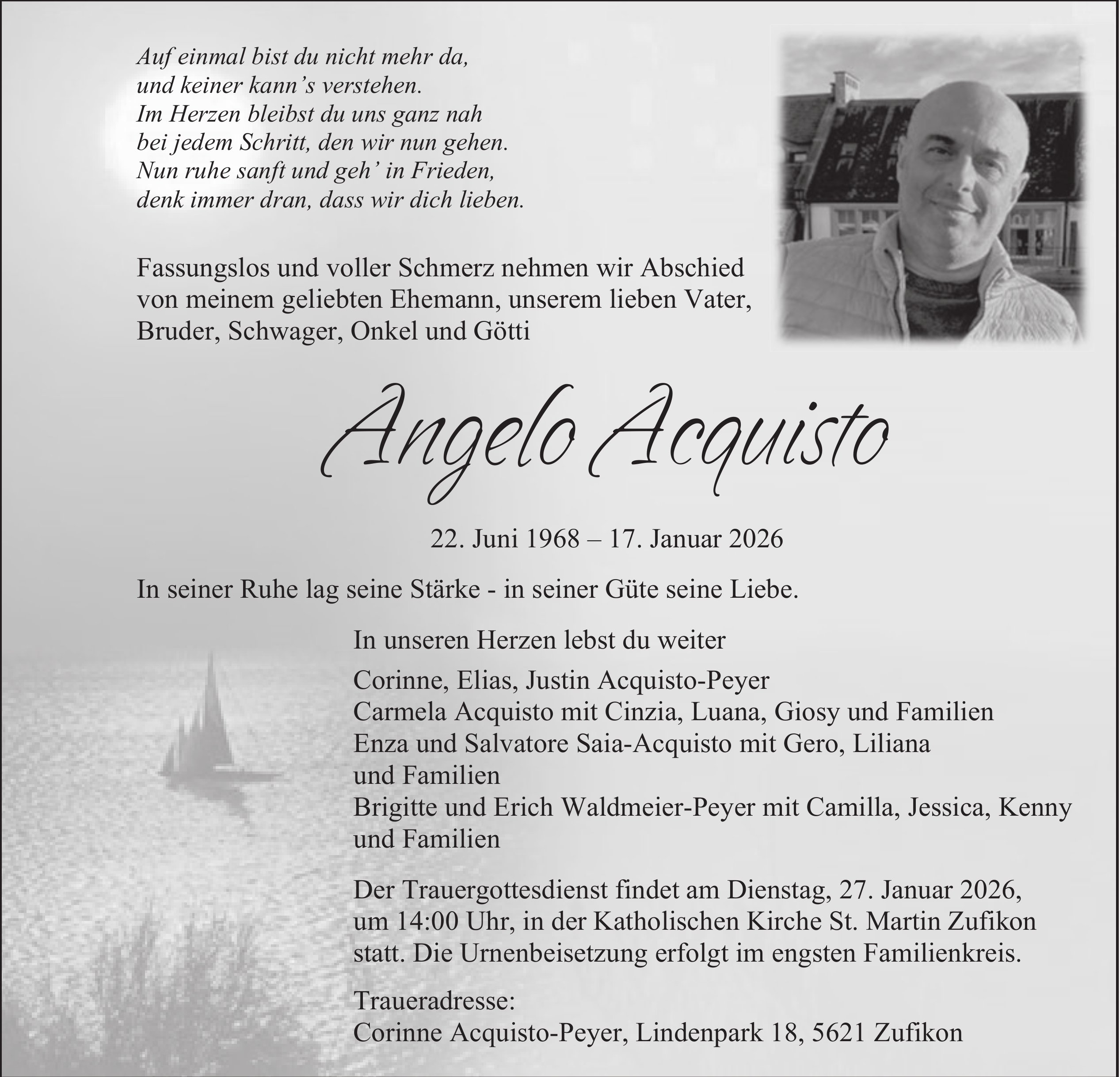 Angelo Acquisto, Januar 2026 / TA