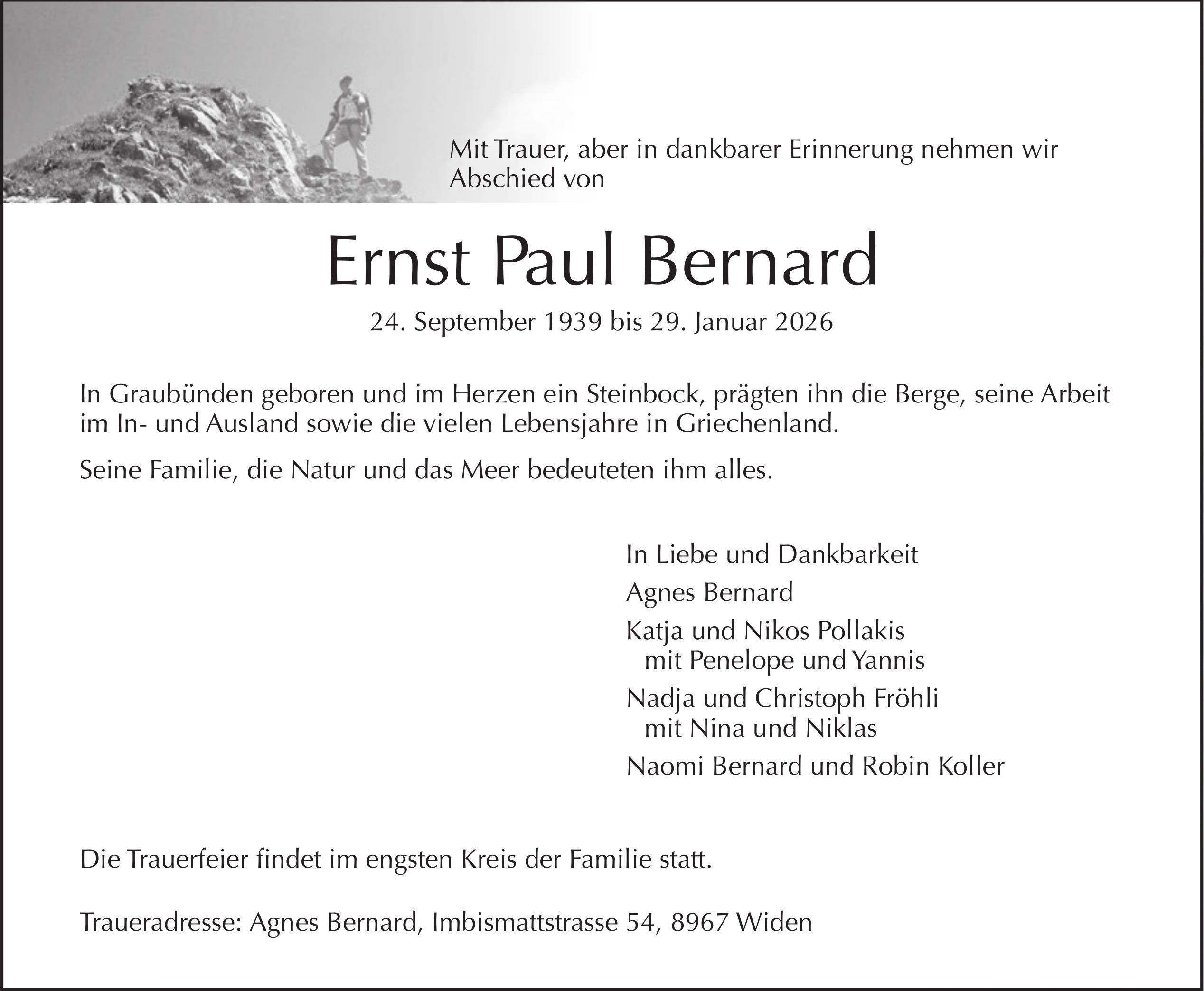 Bernard Ernst Paul, Januar 2026 / TA