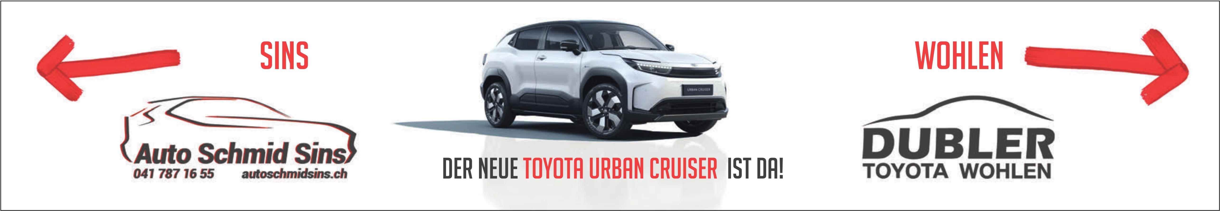 Auto Schmid Sins / Dubler Toyota Wohlen, Der neue Toyota Urban Cruiser ist da!