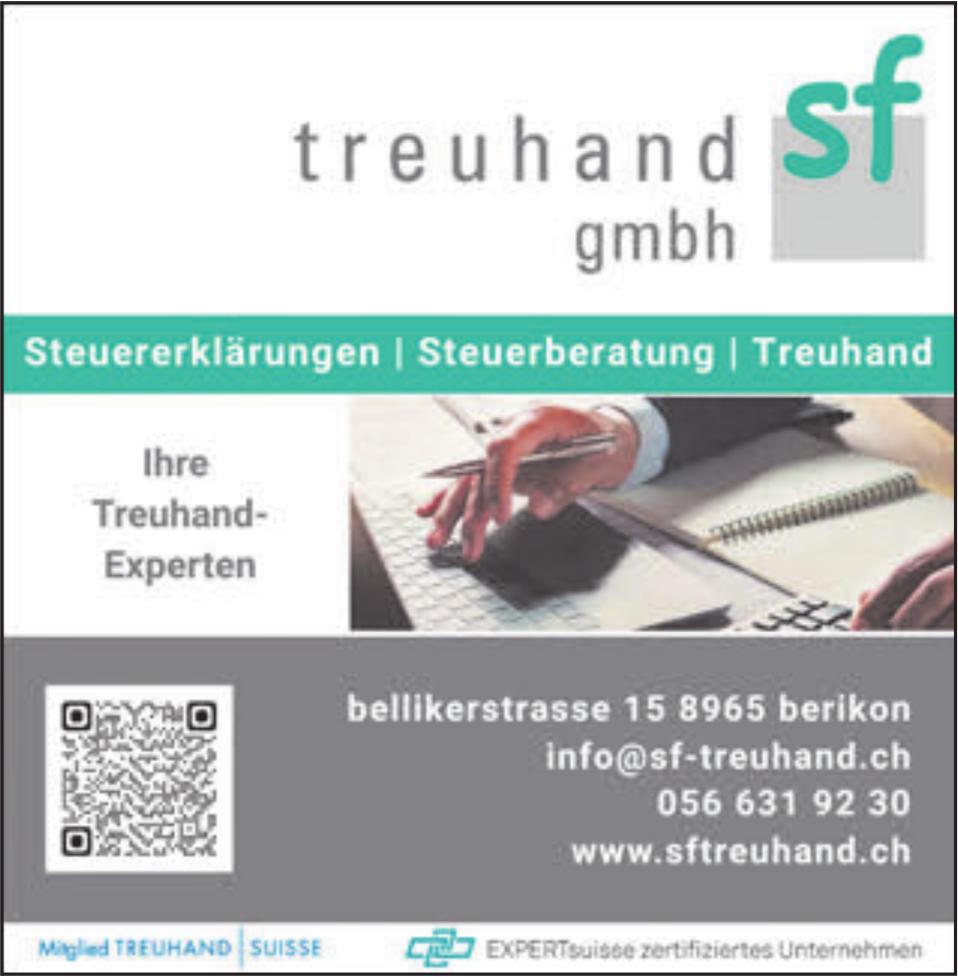 sf treuhand gmbh, Berikon - Steuererklärungen|Steuerberatung|Treuhand