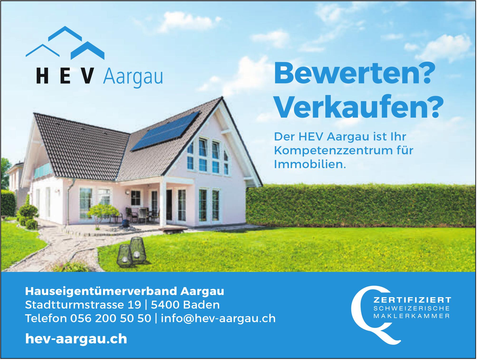 Hauseigentümerverband Aargau - Bewerten? Verkaufen?