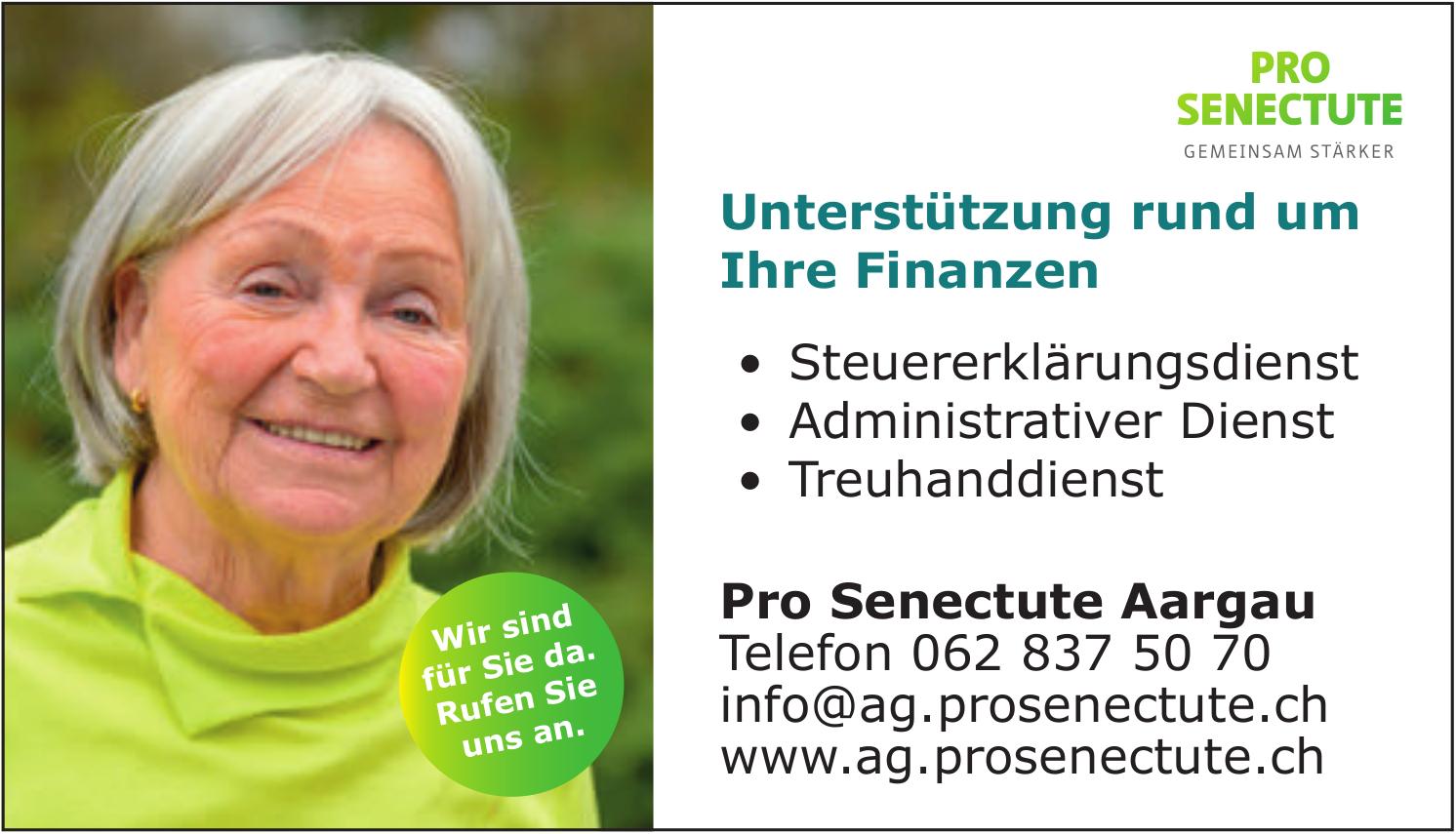 Pro Senectute Aargau, Unterstützung rund um Ihre Finanzen