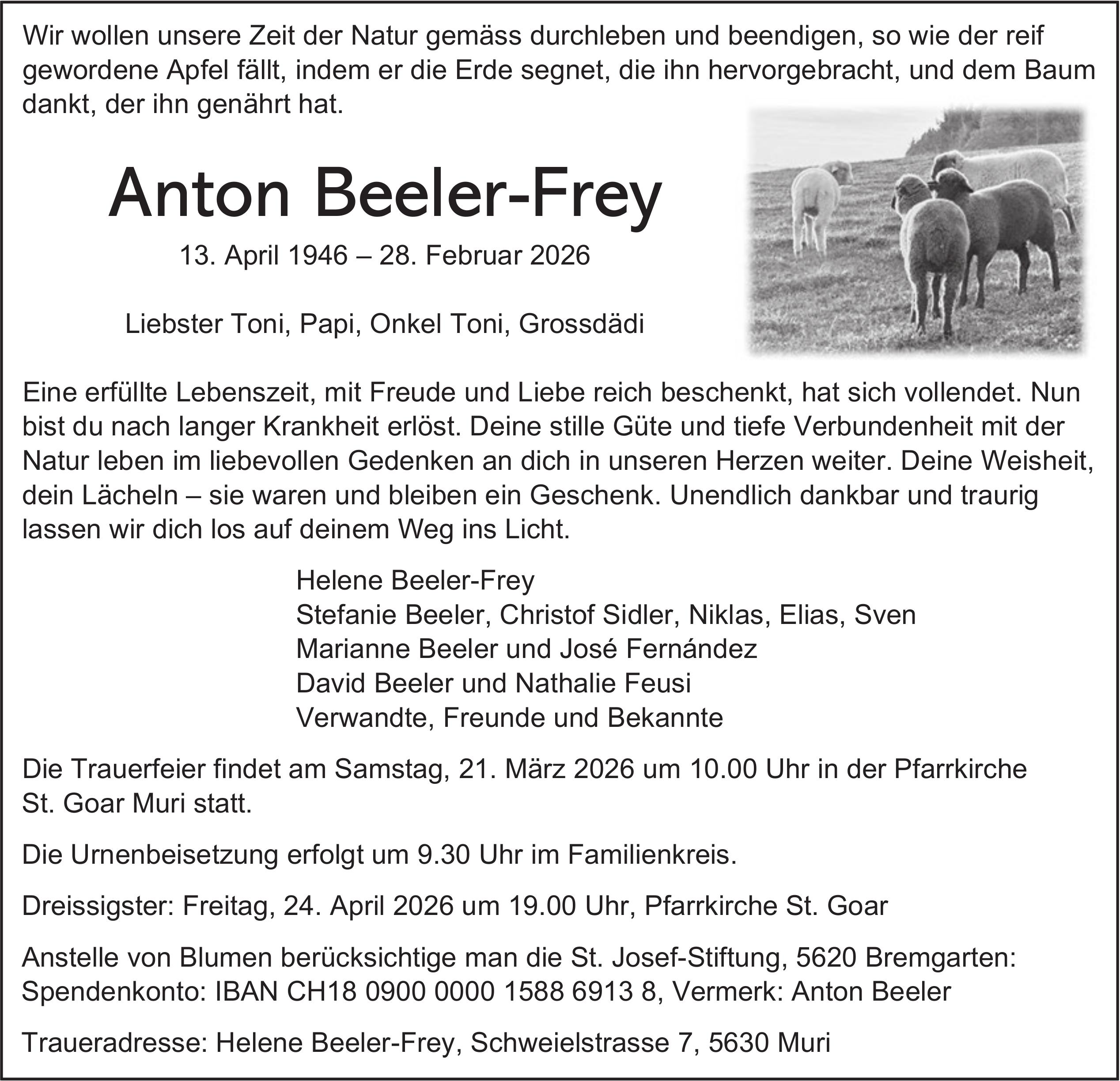 Beeler-Frey Anton, Februar 2026 / TA