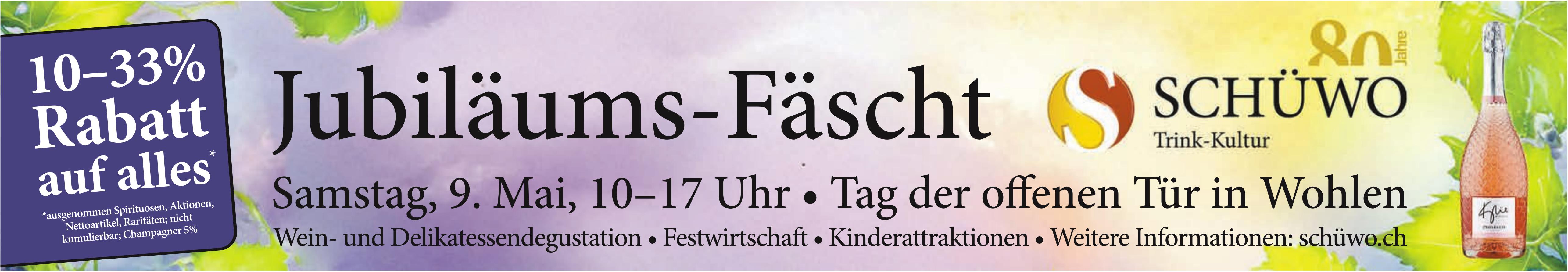 Jubiläums-Fäscht, 9. Mai, Schüwo
