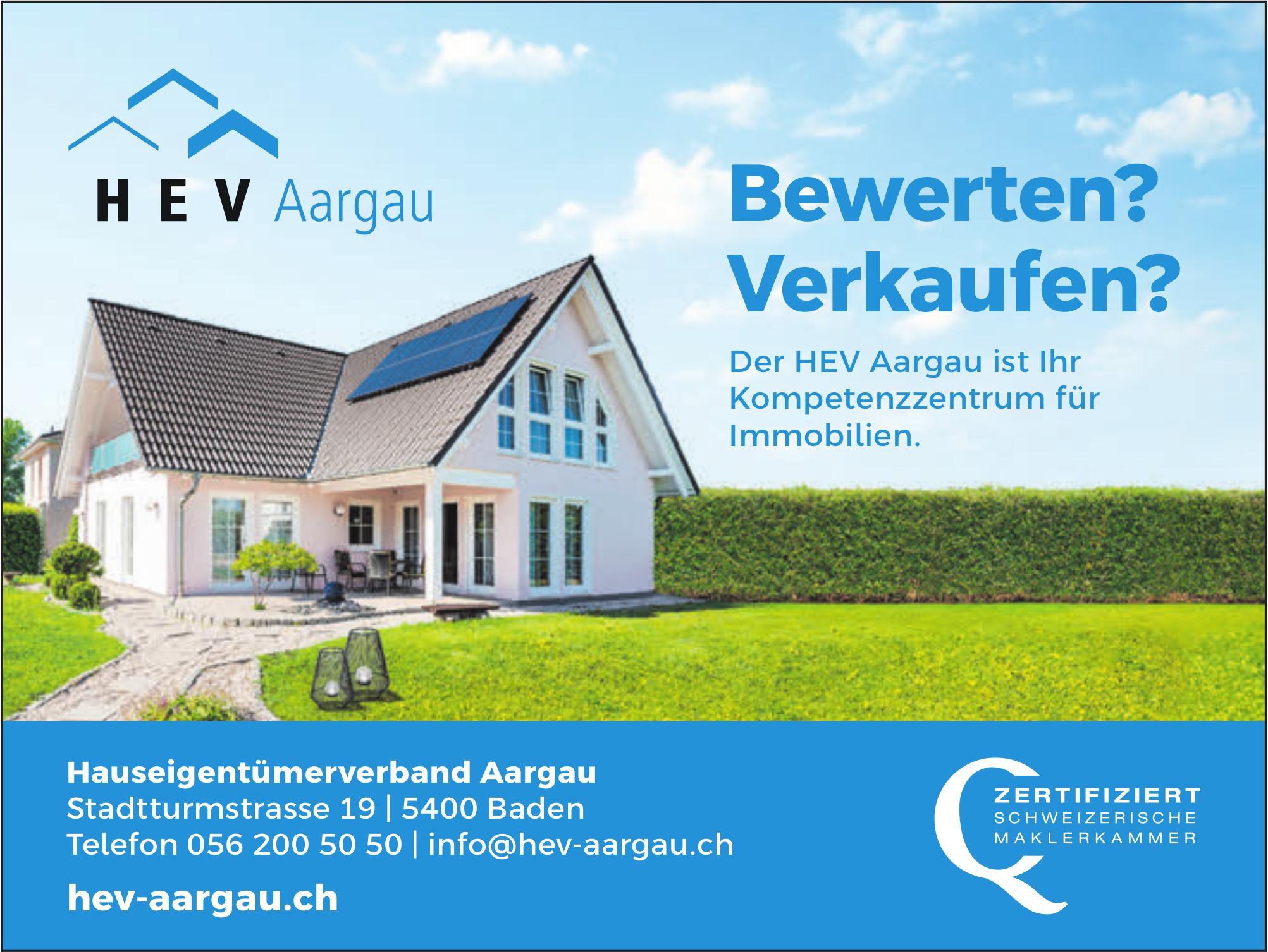 Hauseigentümerverband Aargau - Bewerten? Verkaufen?