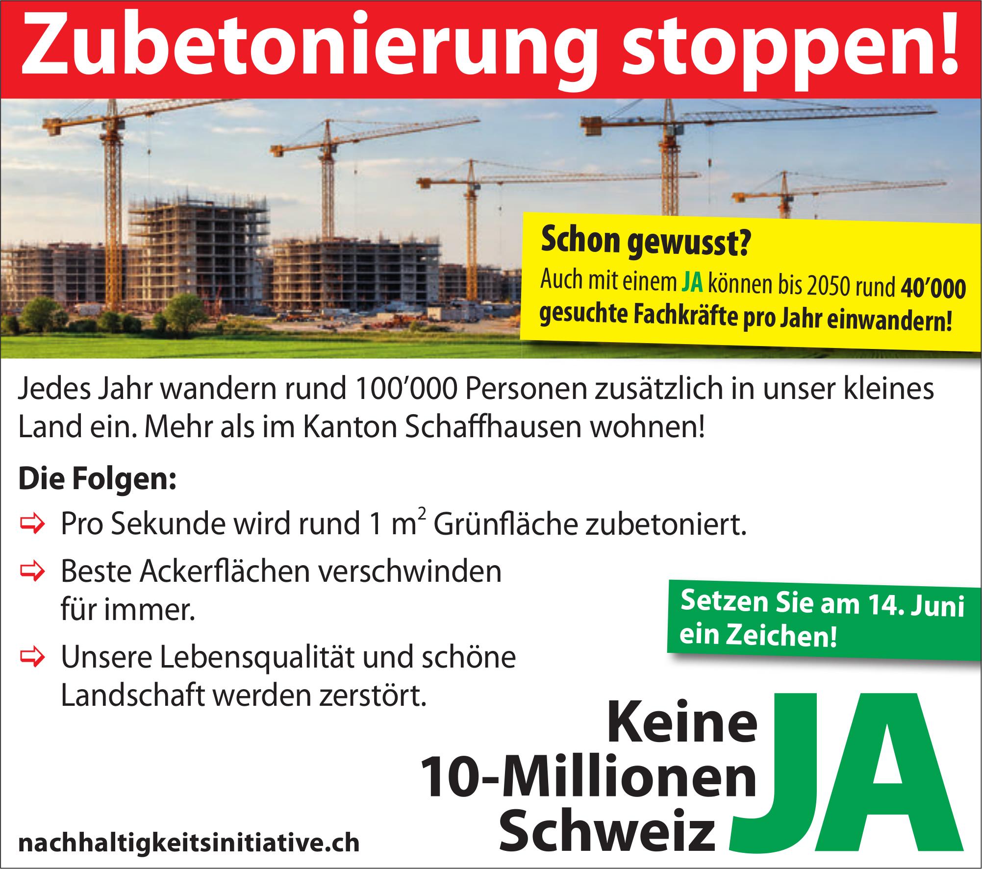 Zubetonierung stoppen!