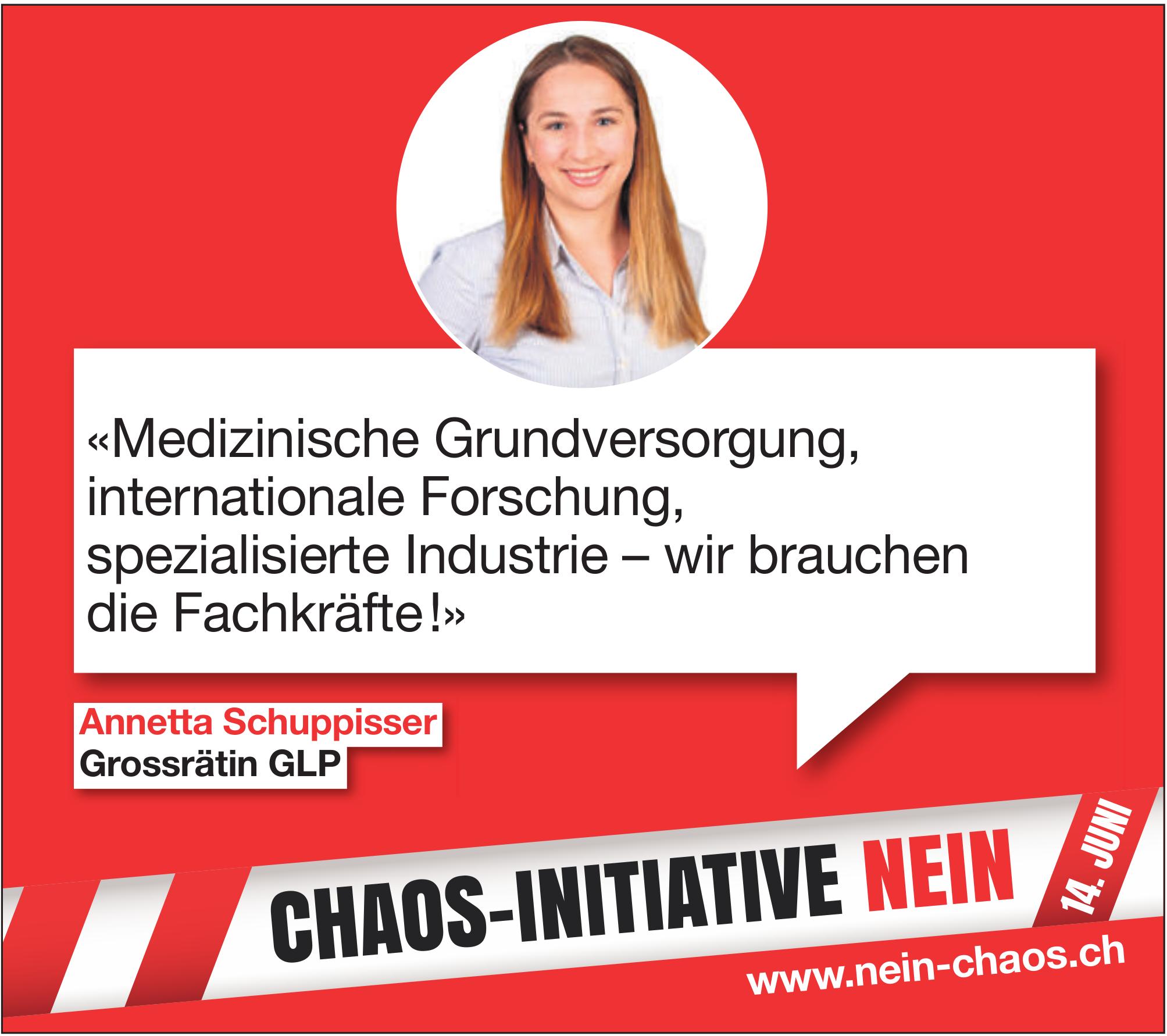 Chaos-Initiative Nein - Annetta Schuppisser, Grossrätin GLP