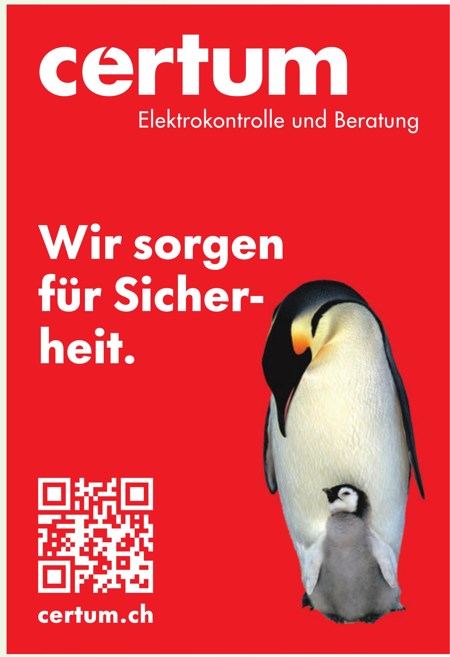 Certum - Elektrokontrolle und Beratung, Wir sorgen für Sicherheit