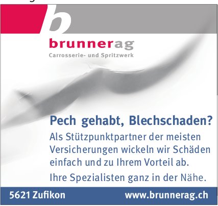 Brunner AG Carrosserie- und Spritzwerk, Zufikon - Pech gehabt, Blechschaden?
