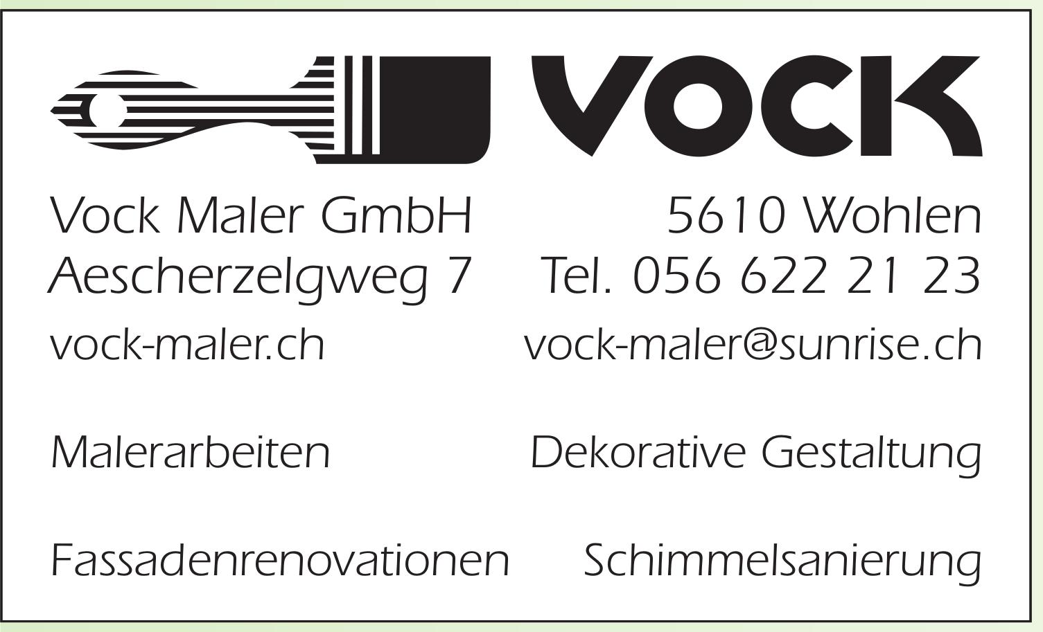 Vock Maler GmbH, Wohlen - Malerarbeiten, Dekorative Gestaltung, Fassadenrenovationen, Schimmelsanierung