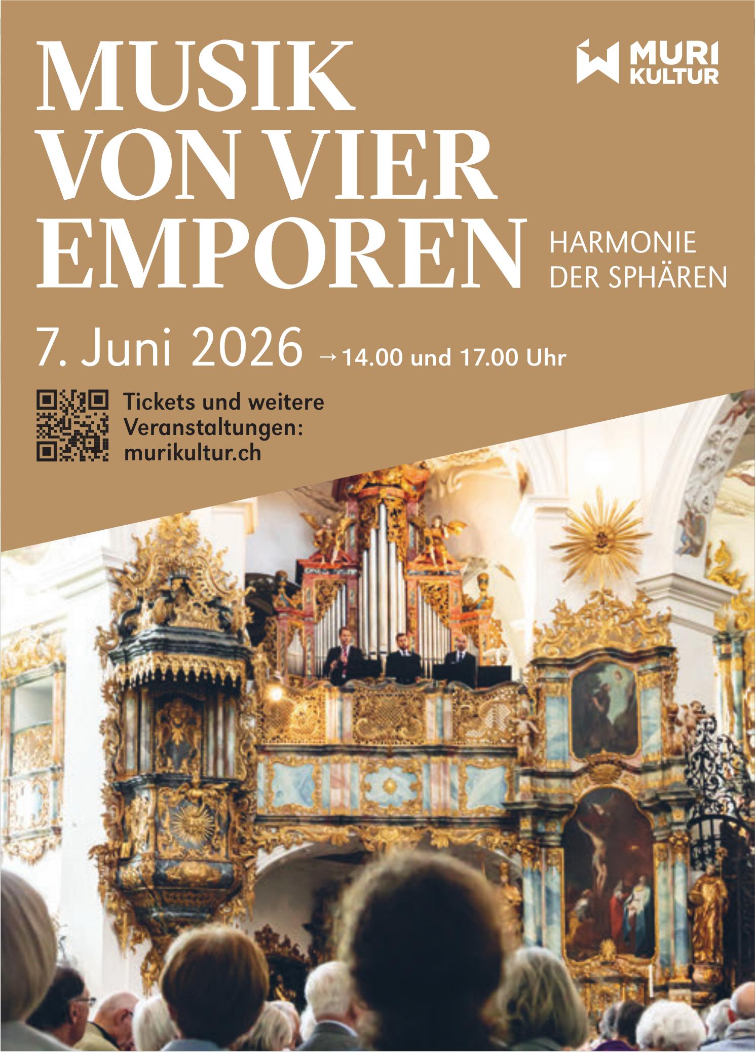 MUSIK VON VIER EMPOREN - Harmonie der Sphären, 7. Juni, Muri Kultur