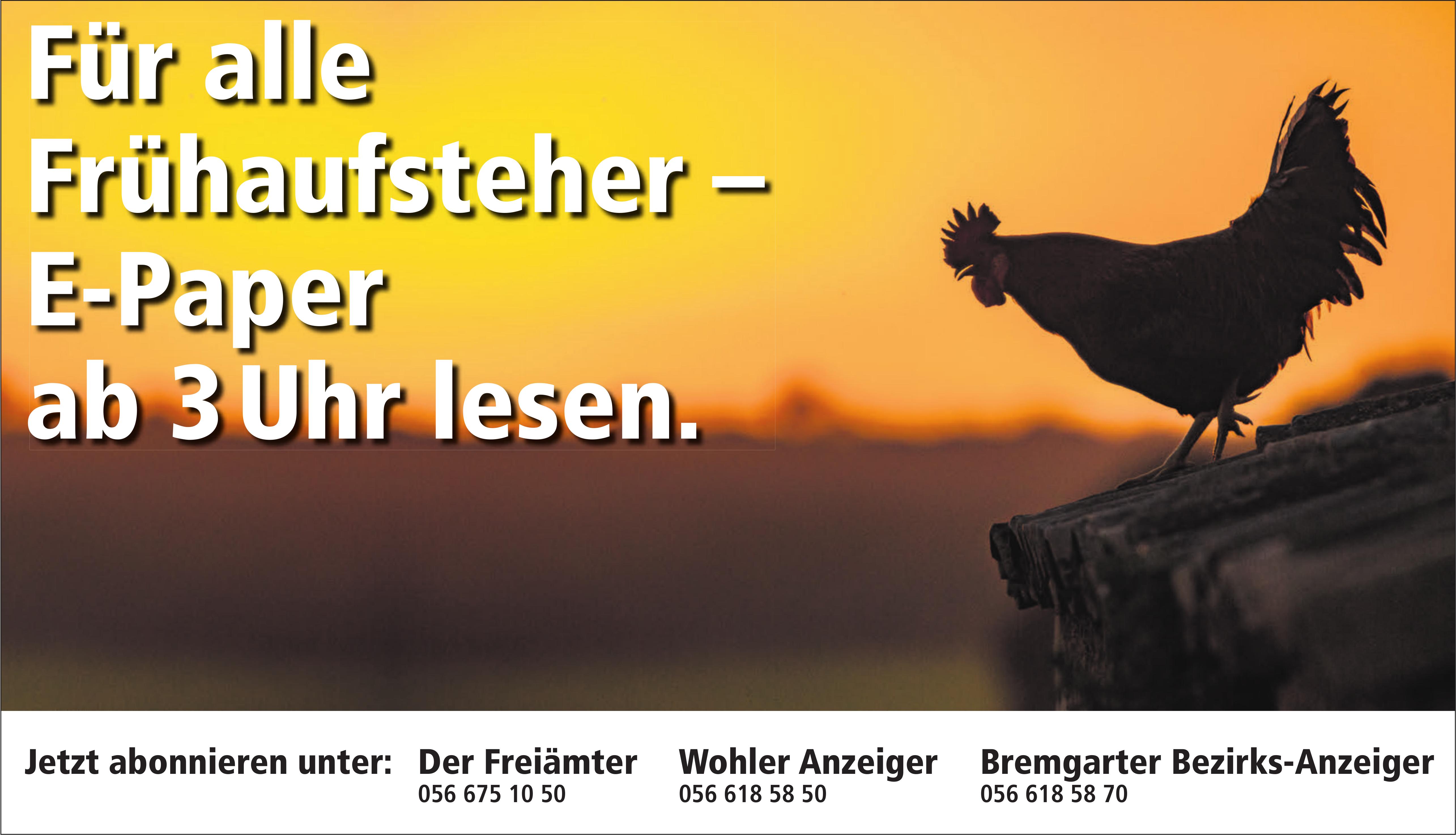 Für alle Frühaufsteher – E-Paper ab 3 Uhr lesen.