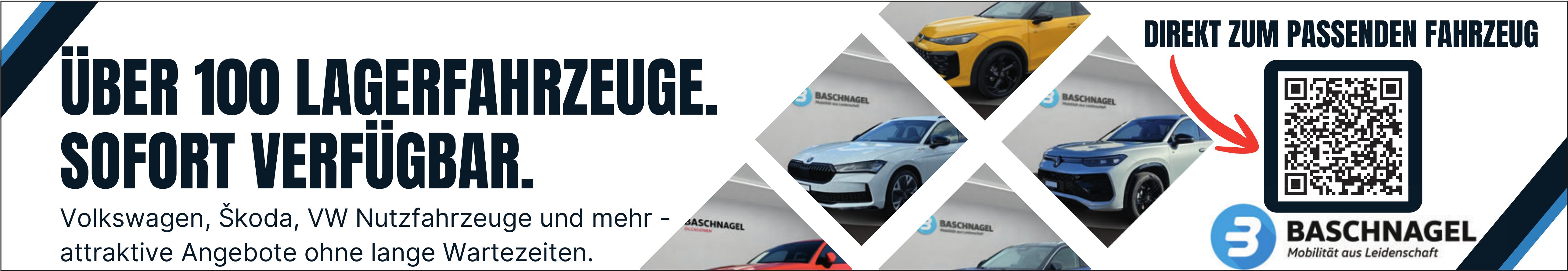 BASCHNAGEL, ÜBER 100 LAGERFAHRZEUGE. SOFORT VERFÜGBAR.