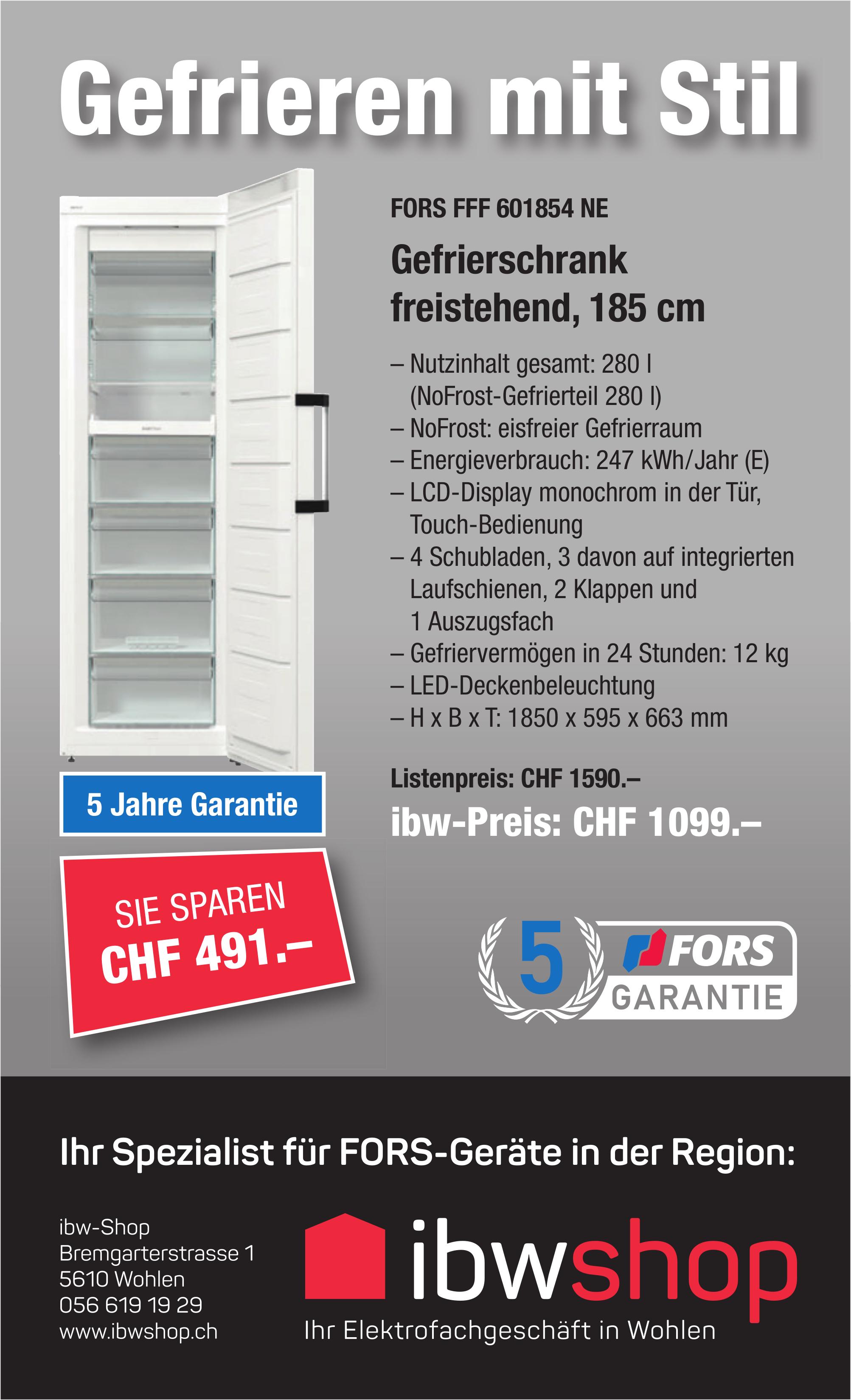 ibw-Shop, Wohlen - Gefrieren mit Stil